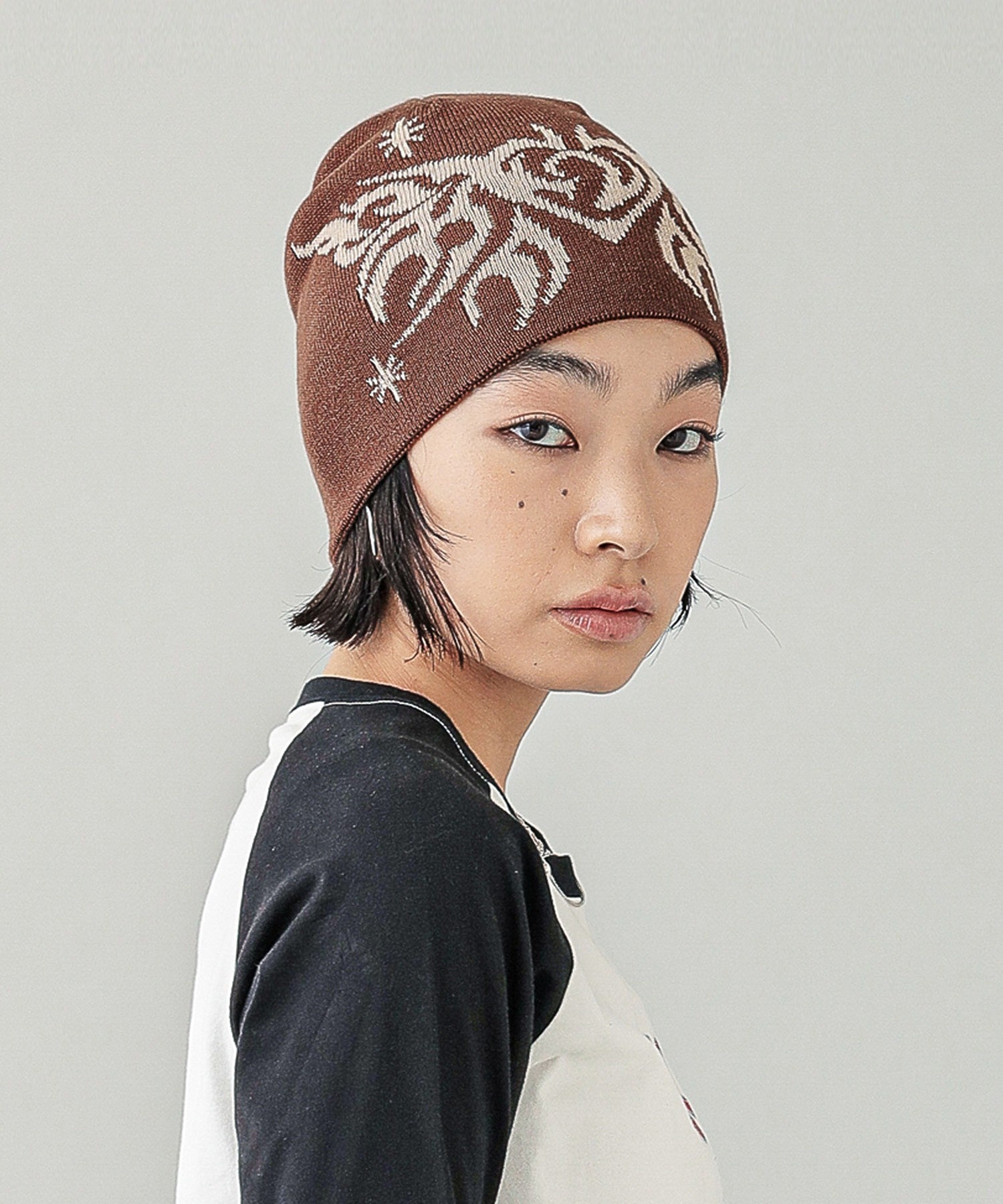 TRIBAL BUTTERFLY JACQUARD BEANIE