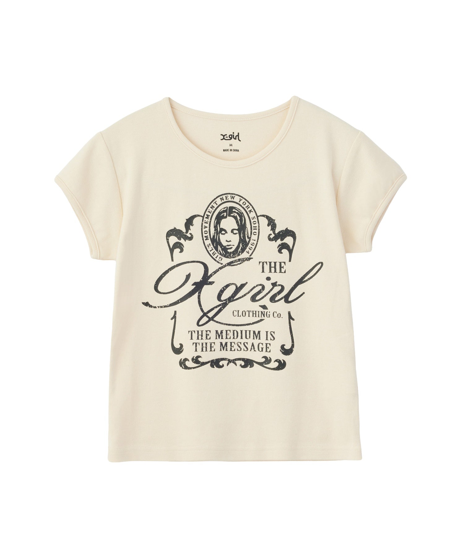 FADED VICTORIAN FACE S/S BABY TEE