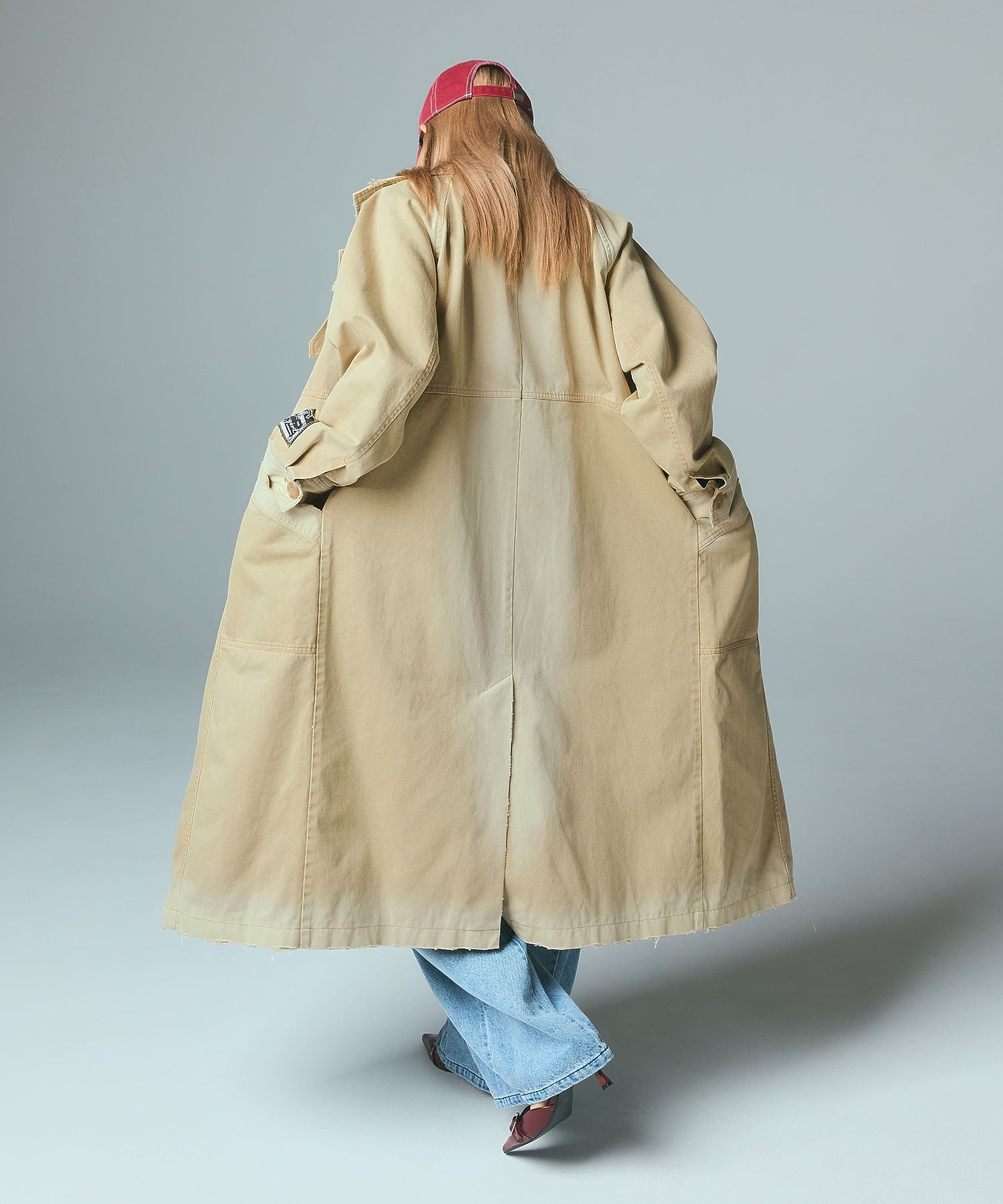 BICOLOR STITCH FADED 6PANEL CAP