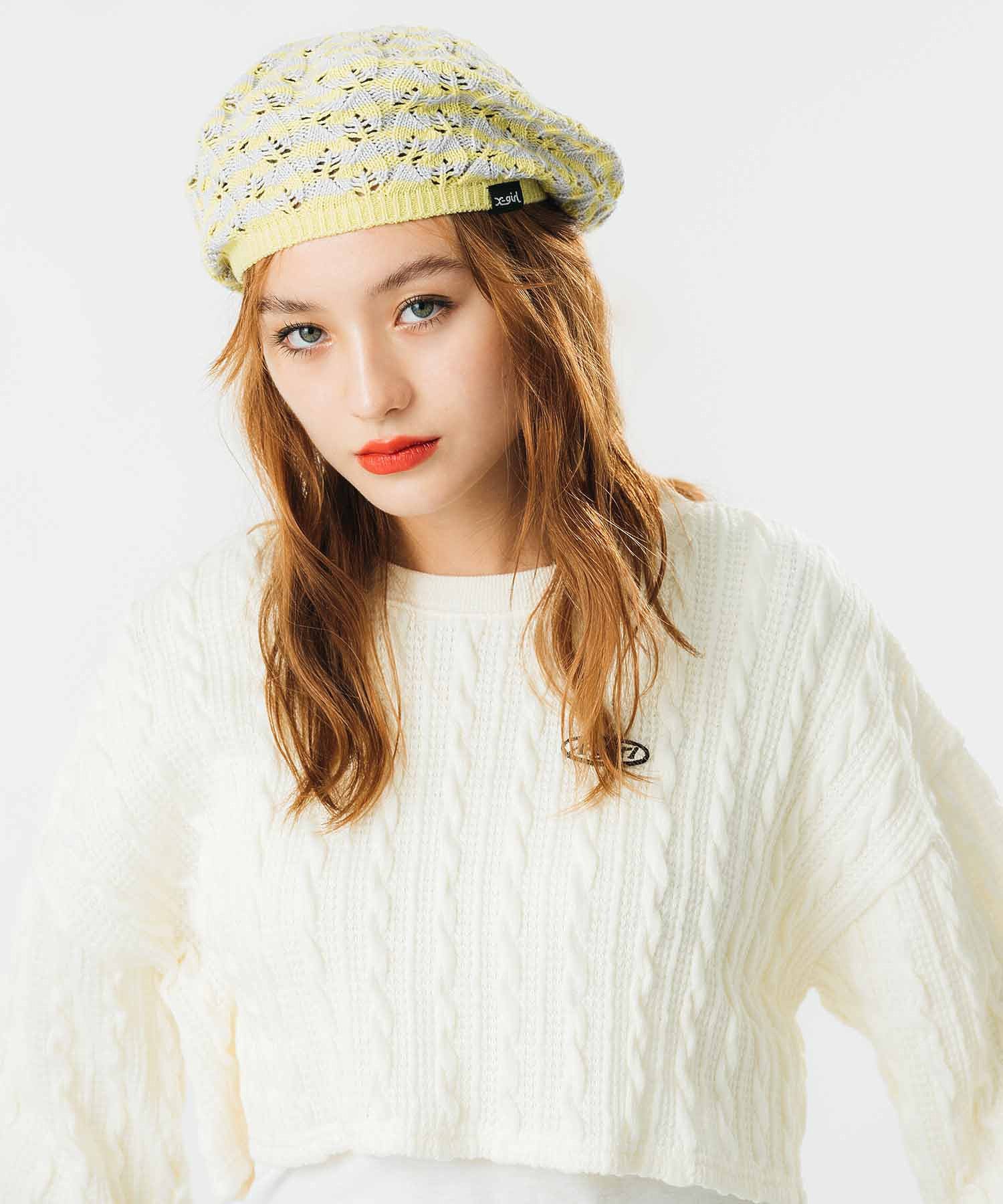 STRIPED KNIT BERET X-girl