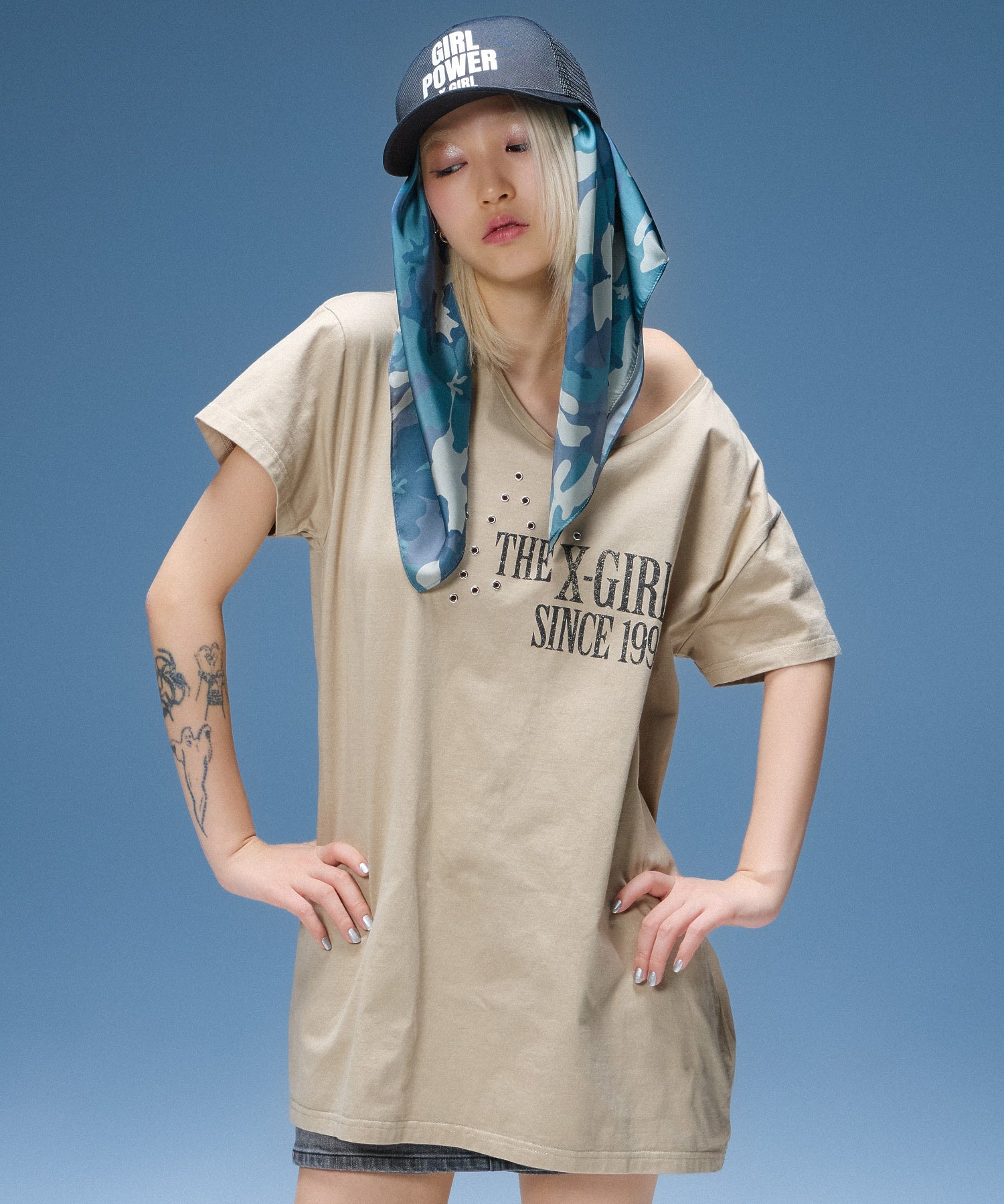 EYELET STAR S/S TEE DRESS