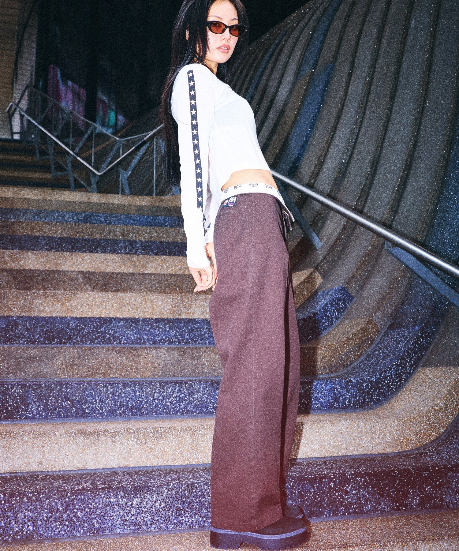 X-girl × Dickies WASHED WORK PANTS