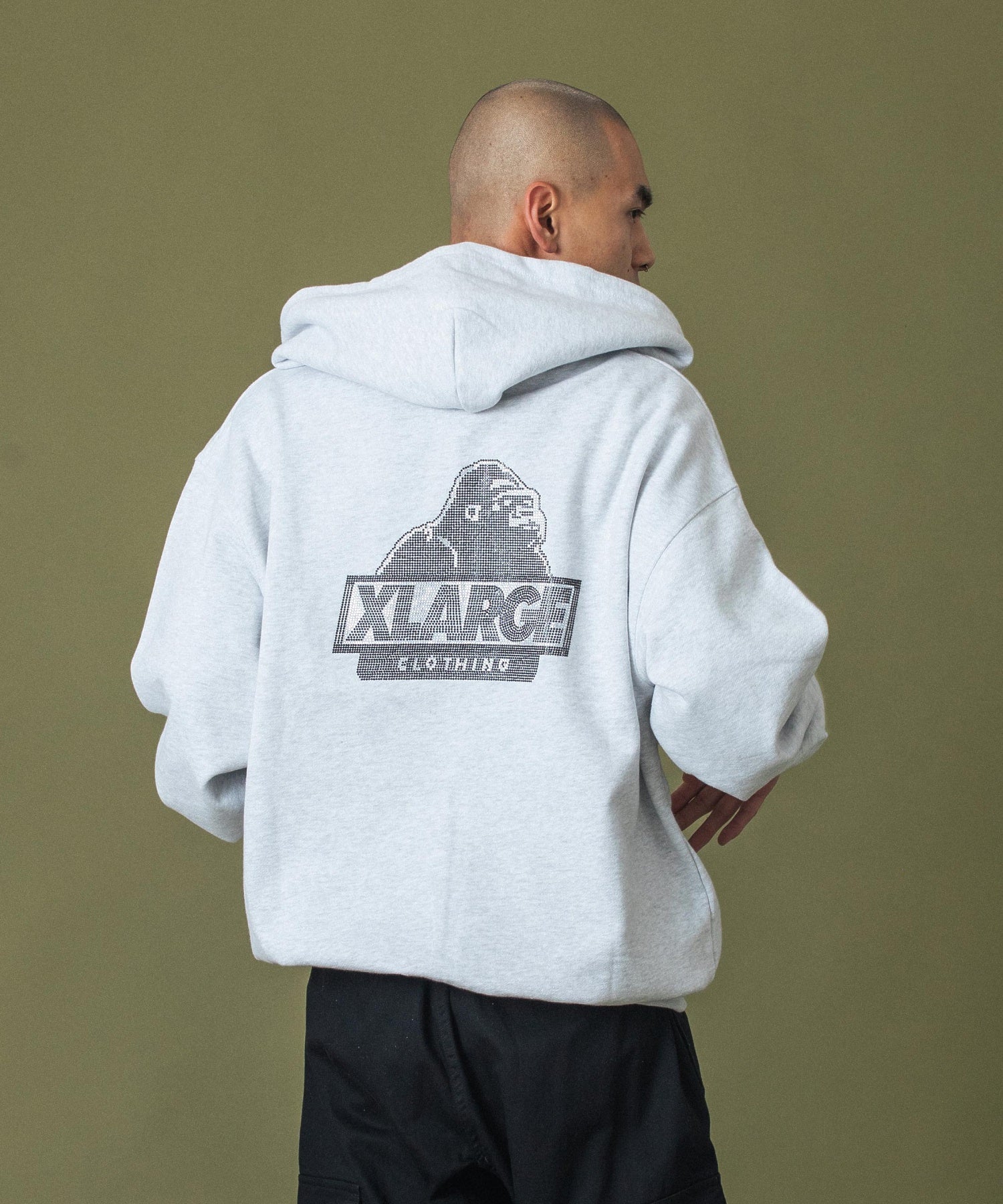 RHINESTONE OG ZIP HOODED SWEATSHIRT