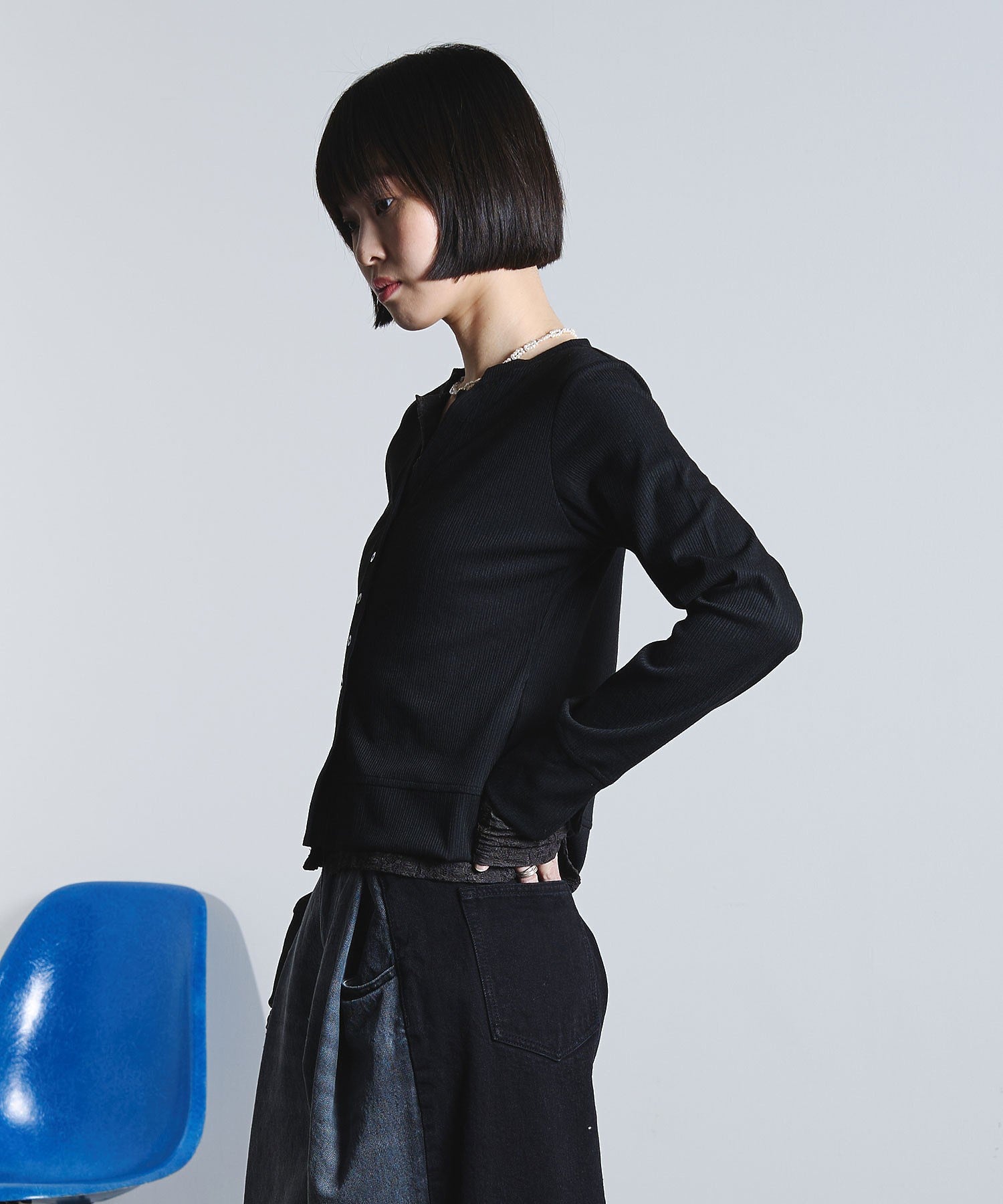 FAKE LAYERED CARDIGAN