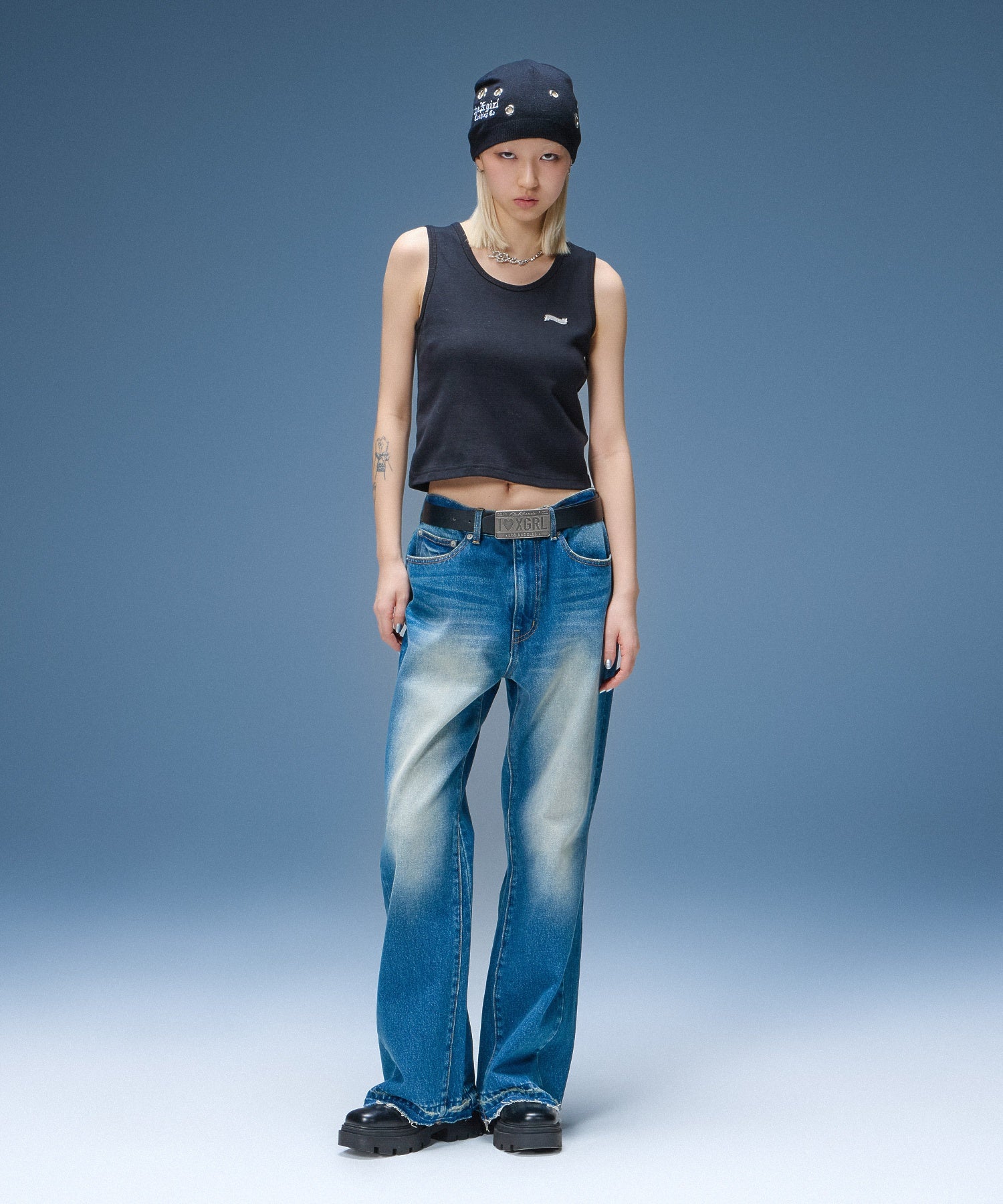 METAL NAME LOGO TANK TOP