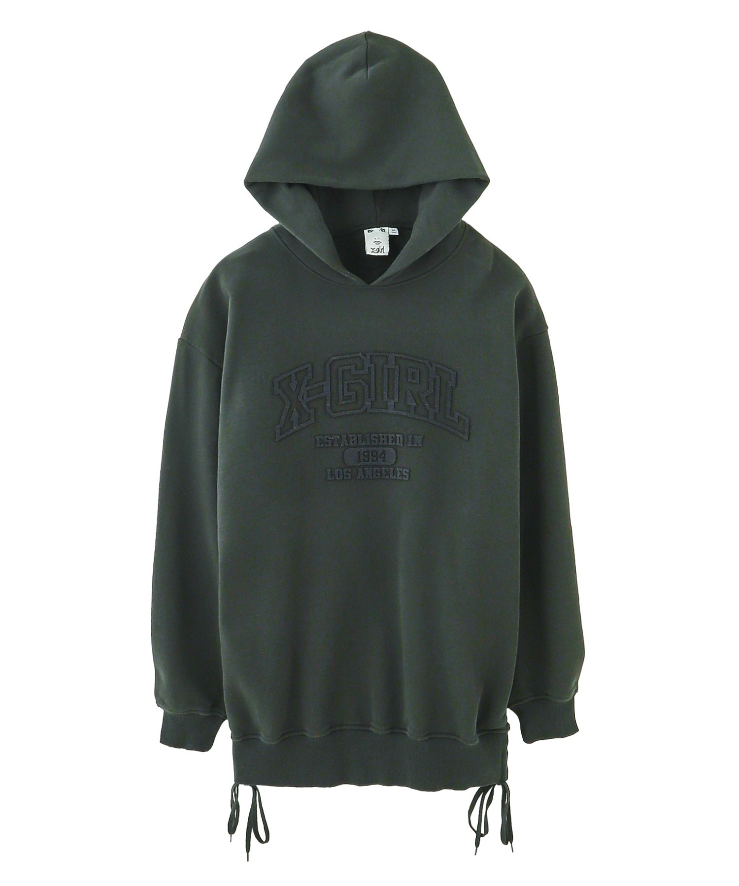 COLLEGE LOGO DRAWSTRING SWEAT DRESS
