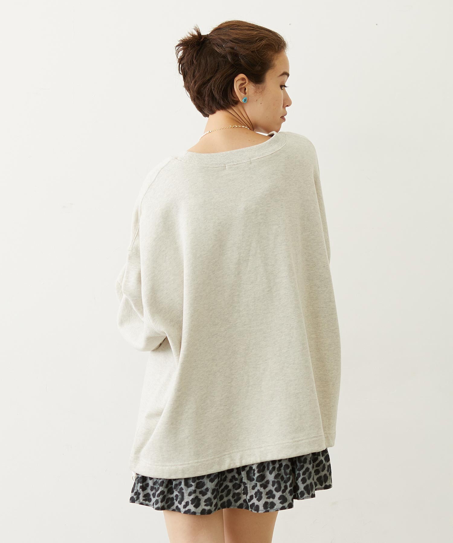 PATCH DRAWSTRING BIG SWEAT TOP