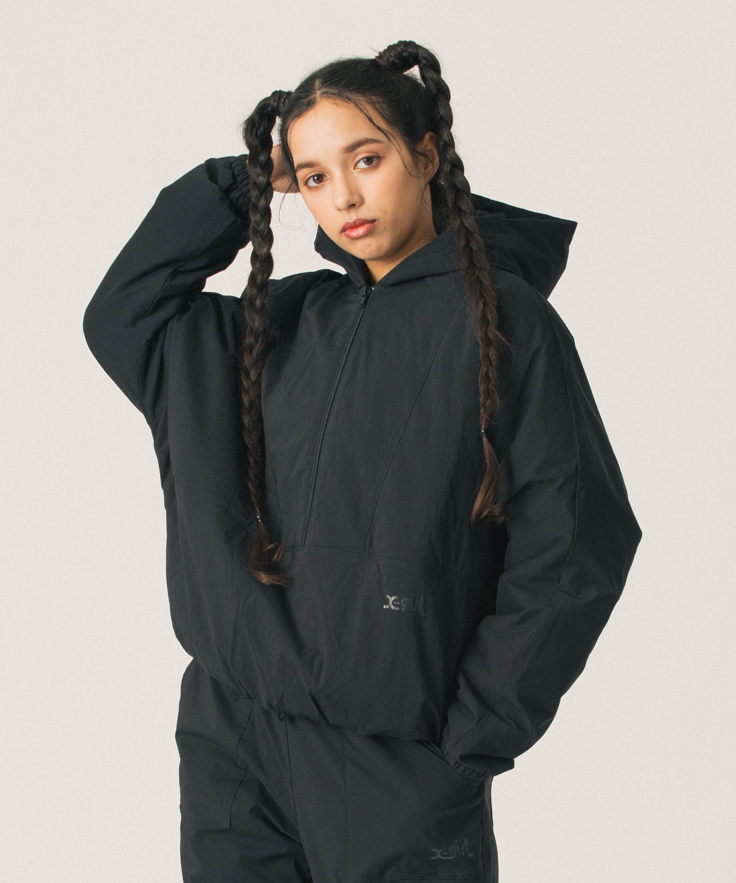STRETCH PUFFER PULLOVER JACKET