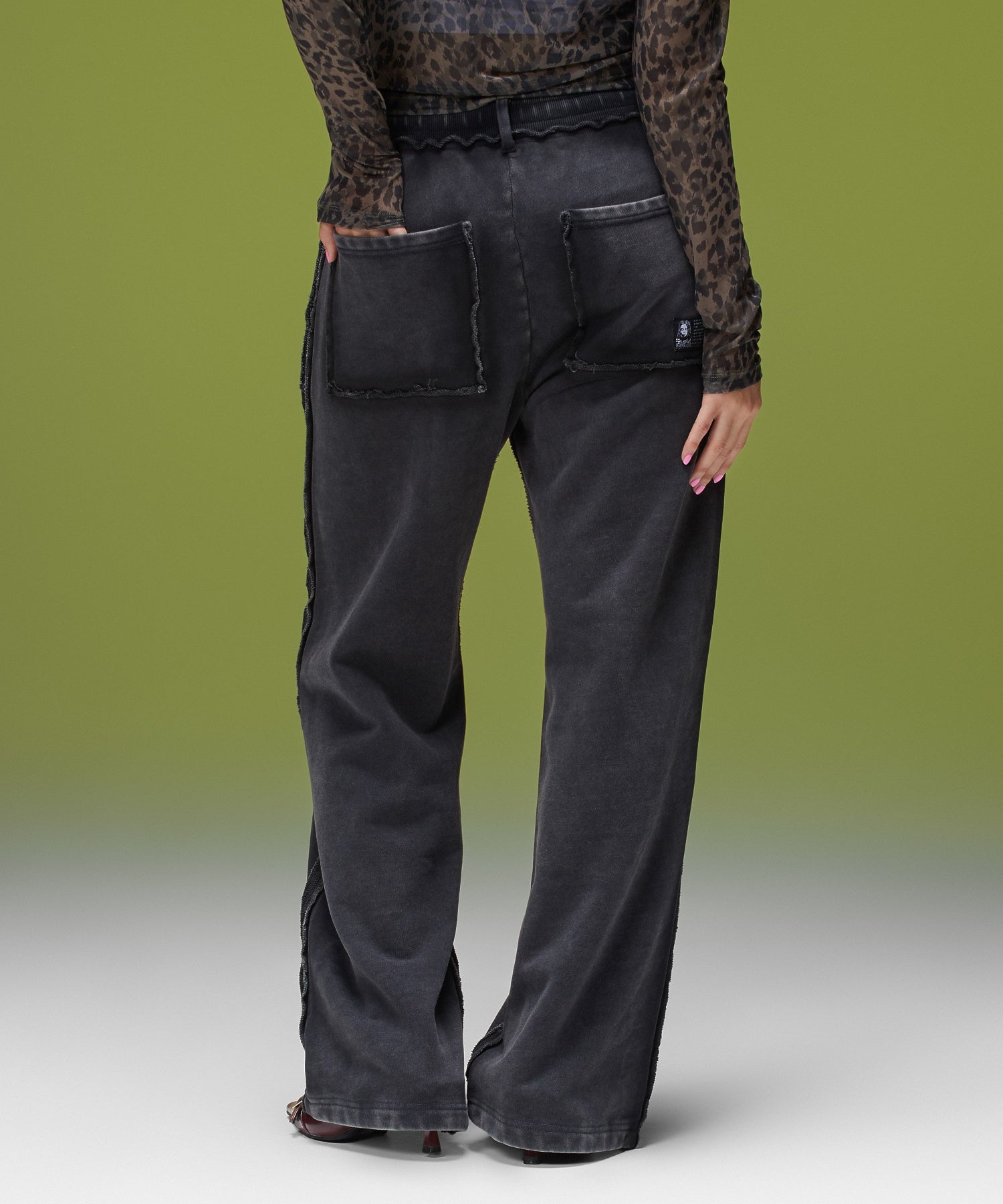 FADED CUT OUT SWEATPANTS