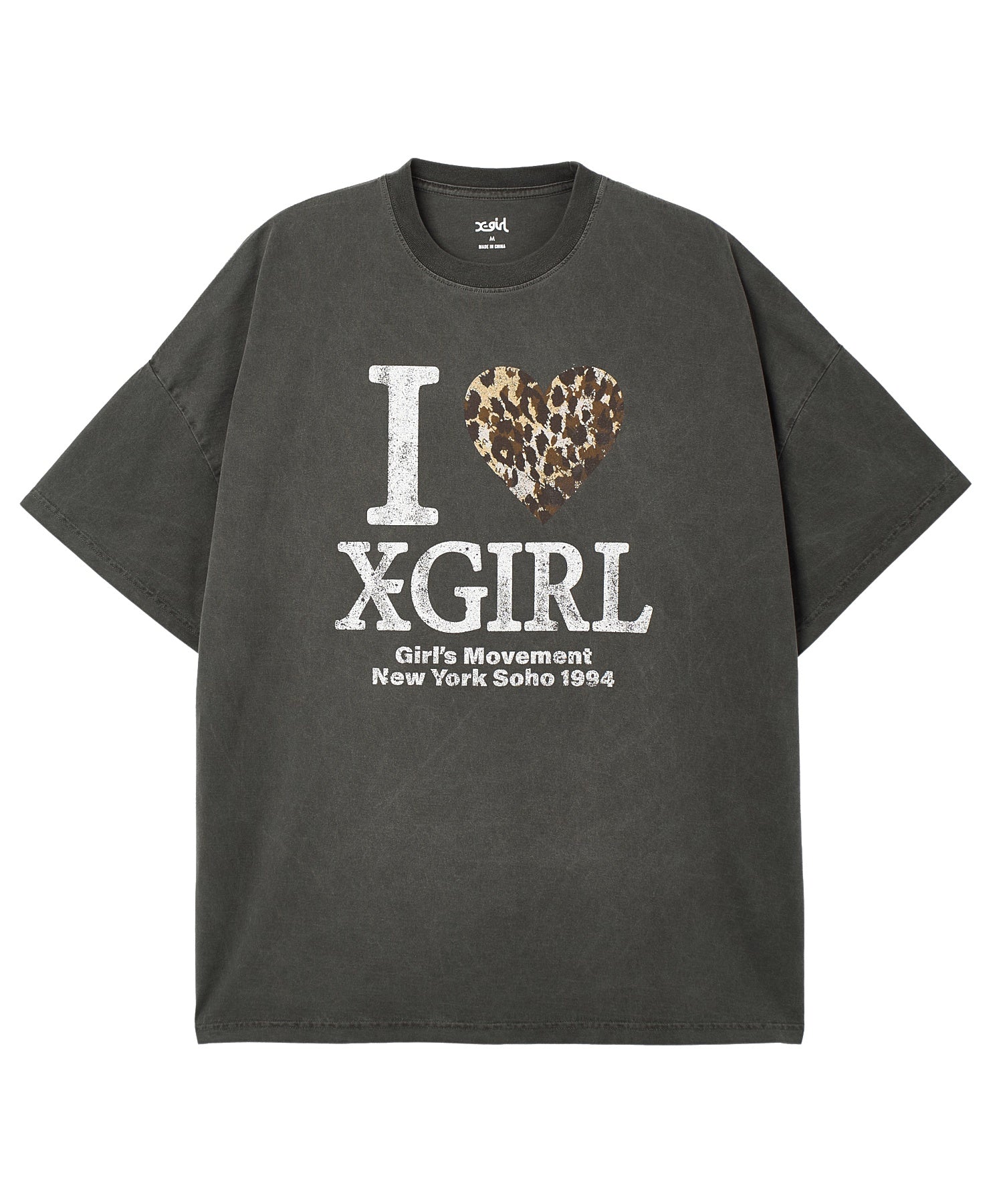 FADED I LOVE X-GIRL S/S BIG TEE DRESS