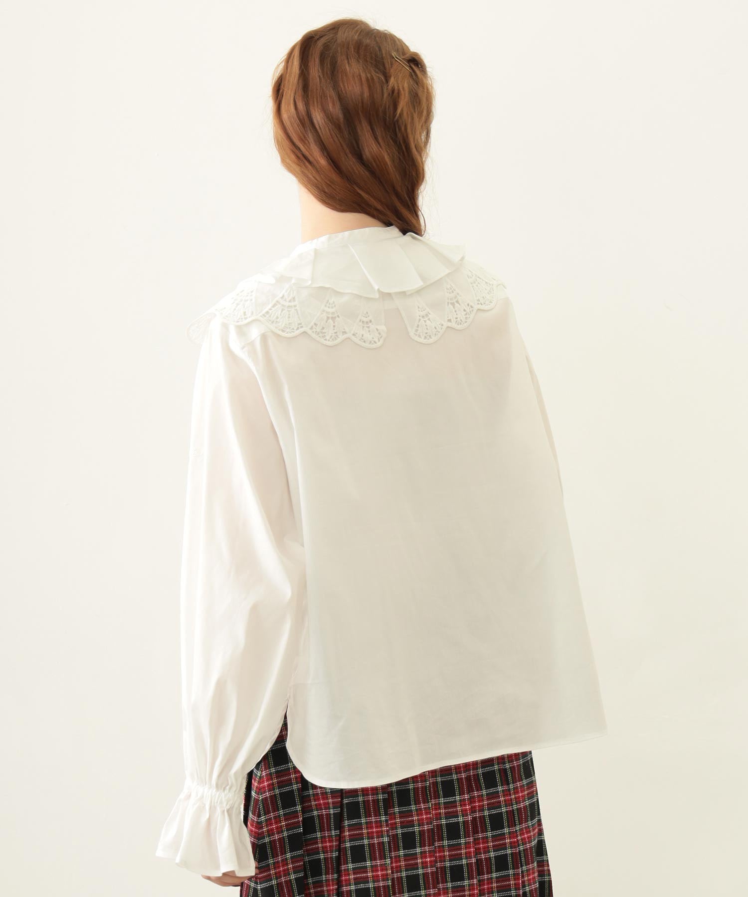 MULTI RUFFLE COLLAR BLOUSE