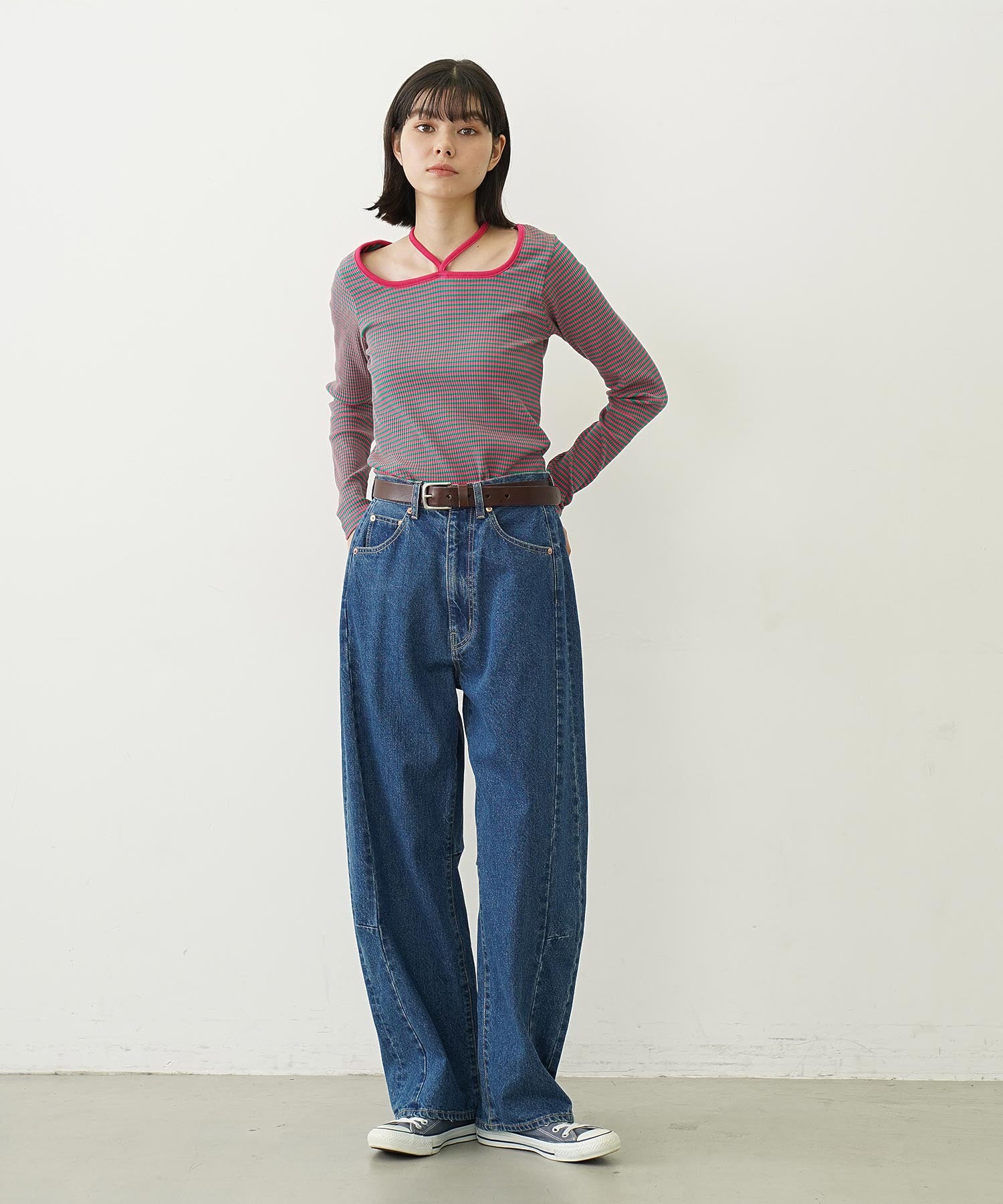 WIDE LEG DENIM PANTS