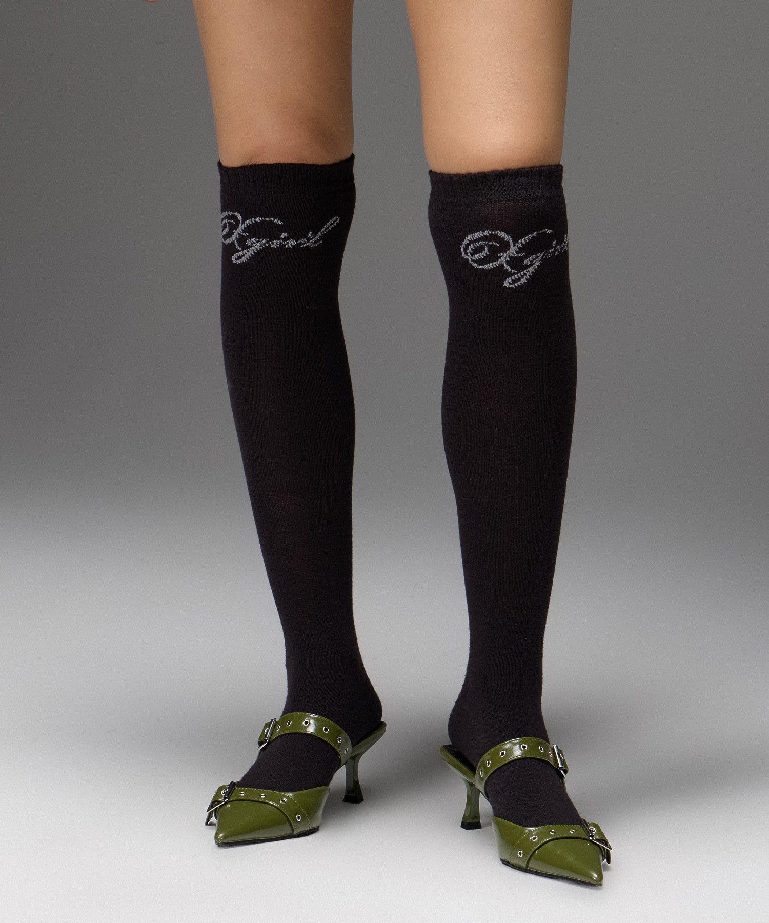SCRIPT LOGO HIGH SOCKS