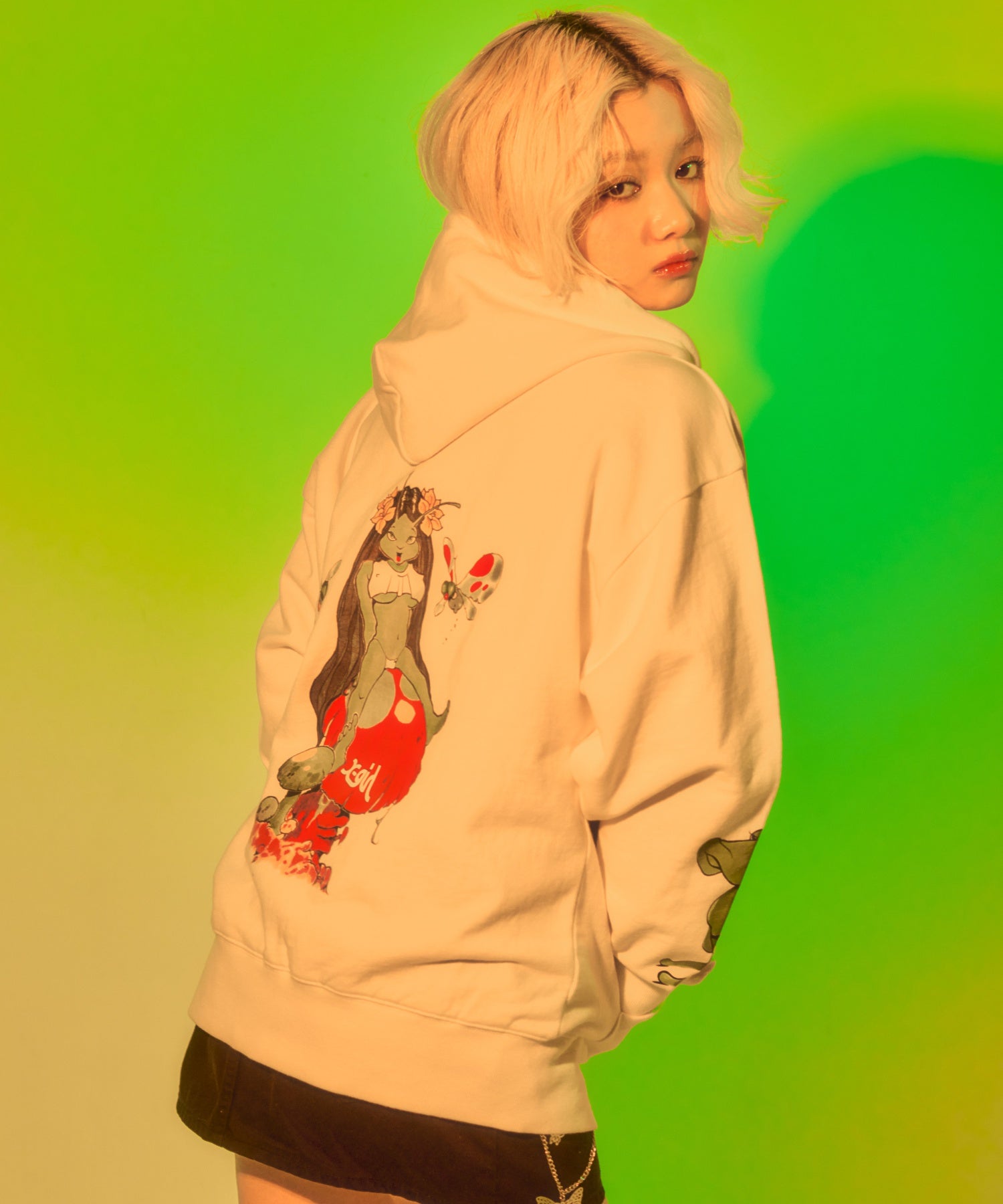 X-girl × Mark Bode ZIP UP SWEAT HOODIE
