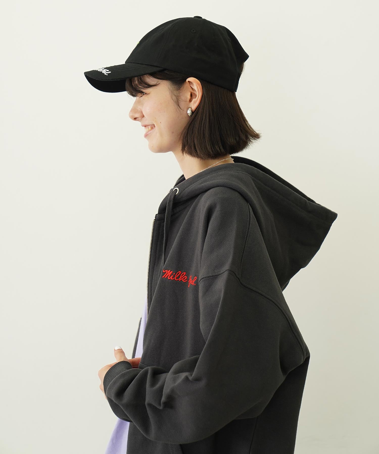 EXTENDED ICING LOGO ZIP UP HOODIE