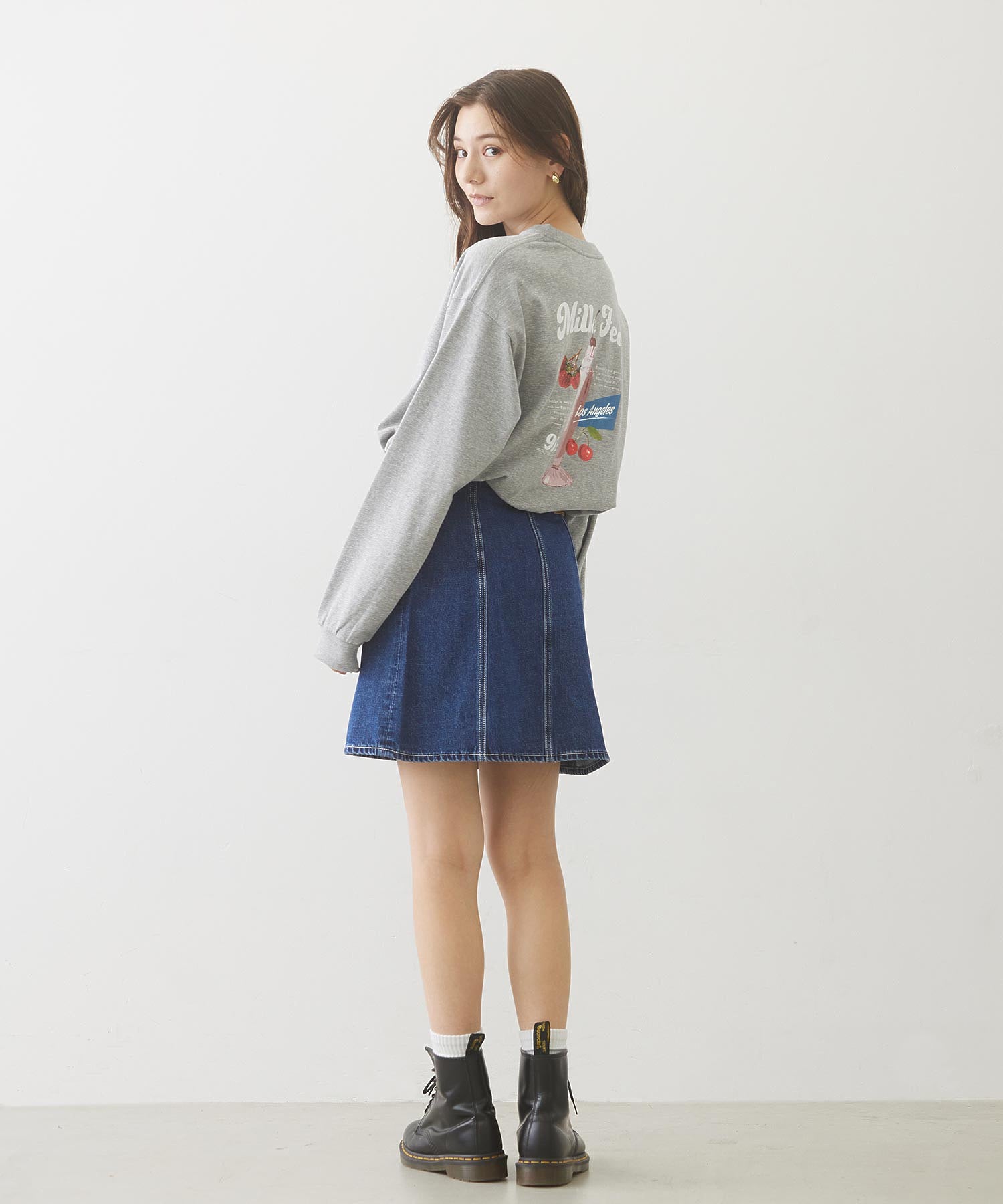 DENIM ZIP SKIRT