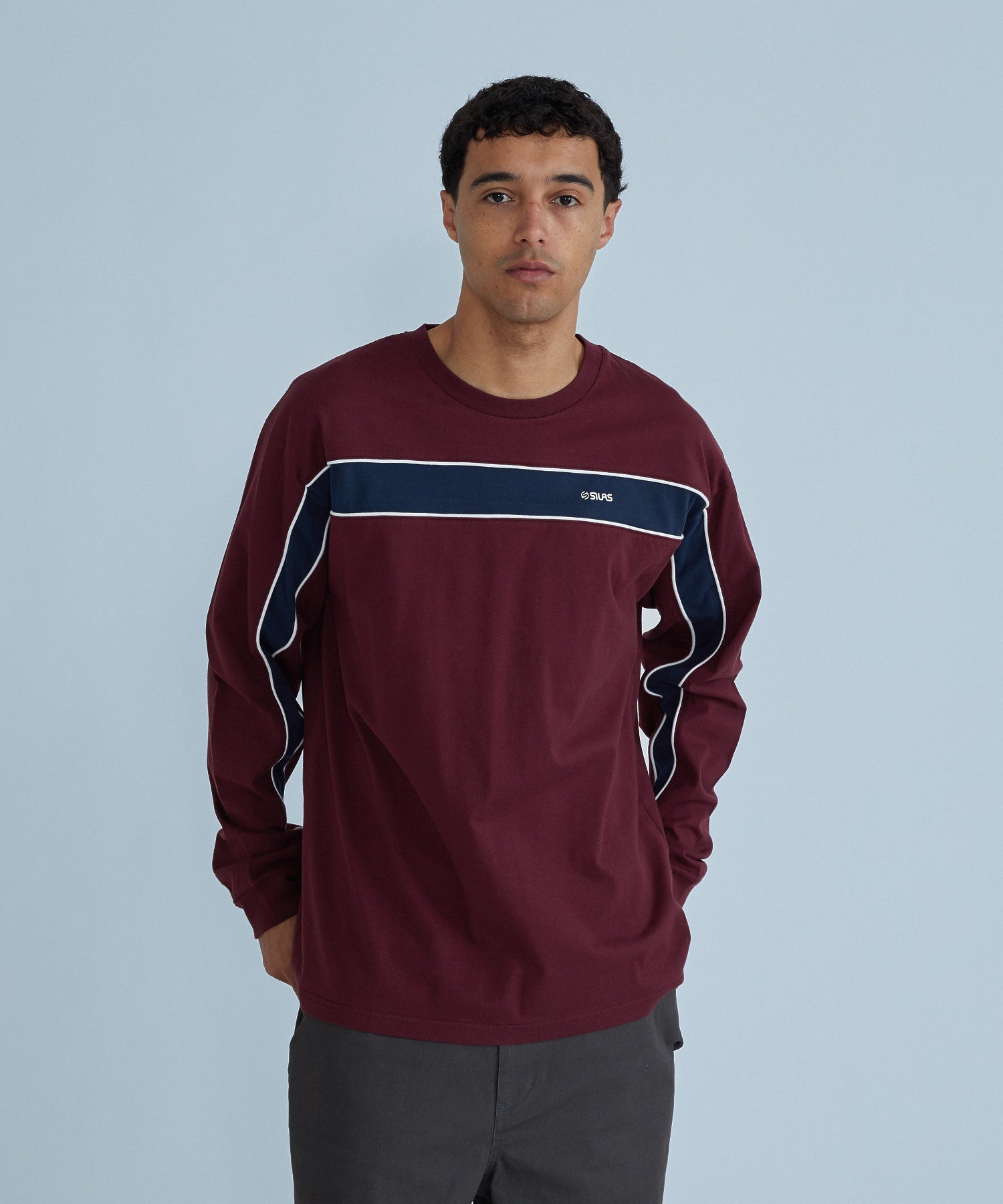 SINGLE STRIPED L/S TEE