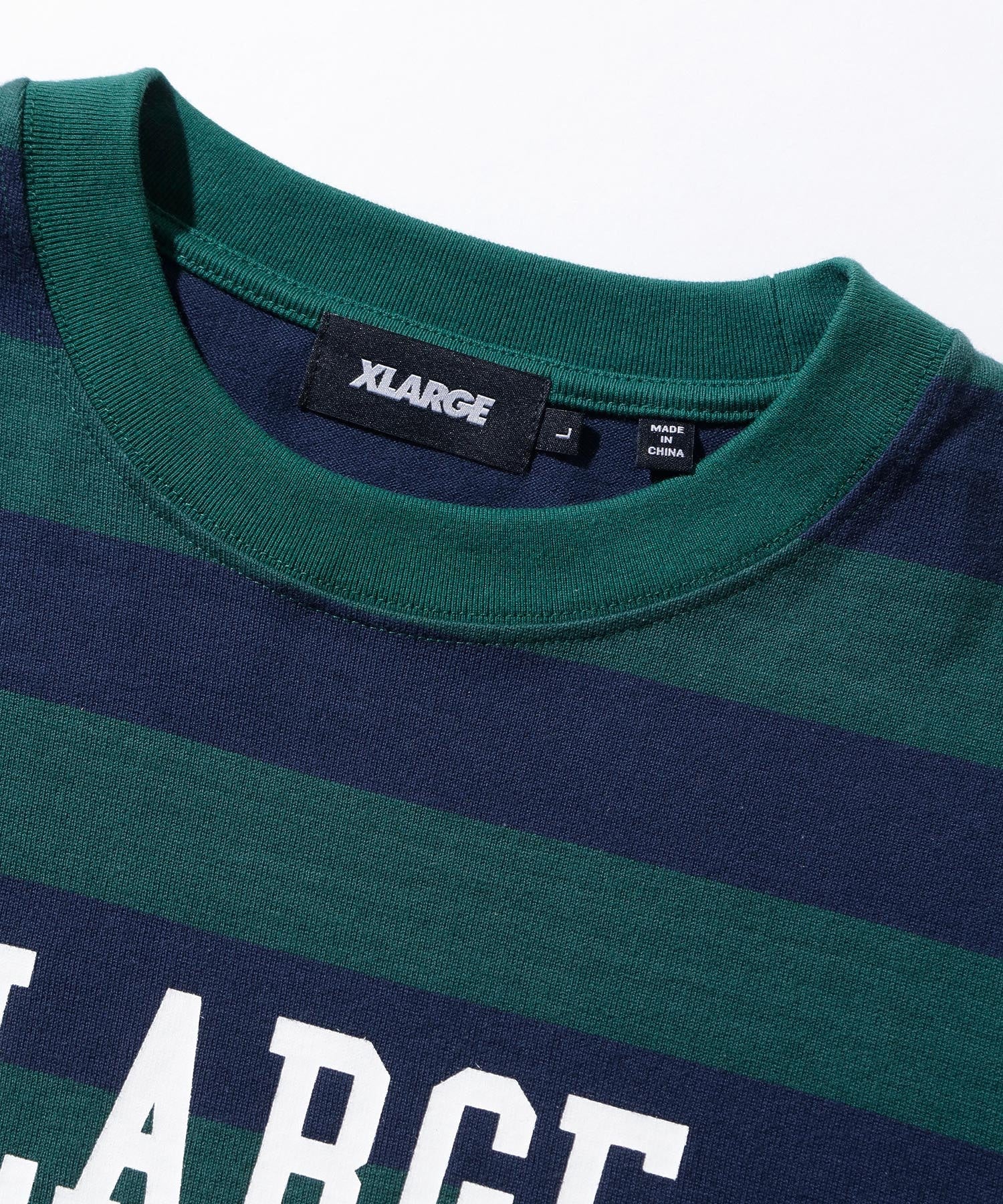 COLLEGE LOGO STRIPED L/S TEE XLARGE