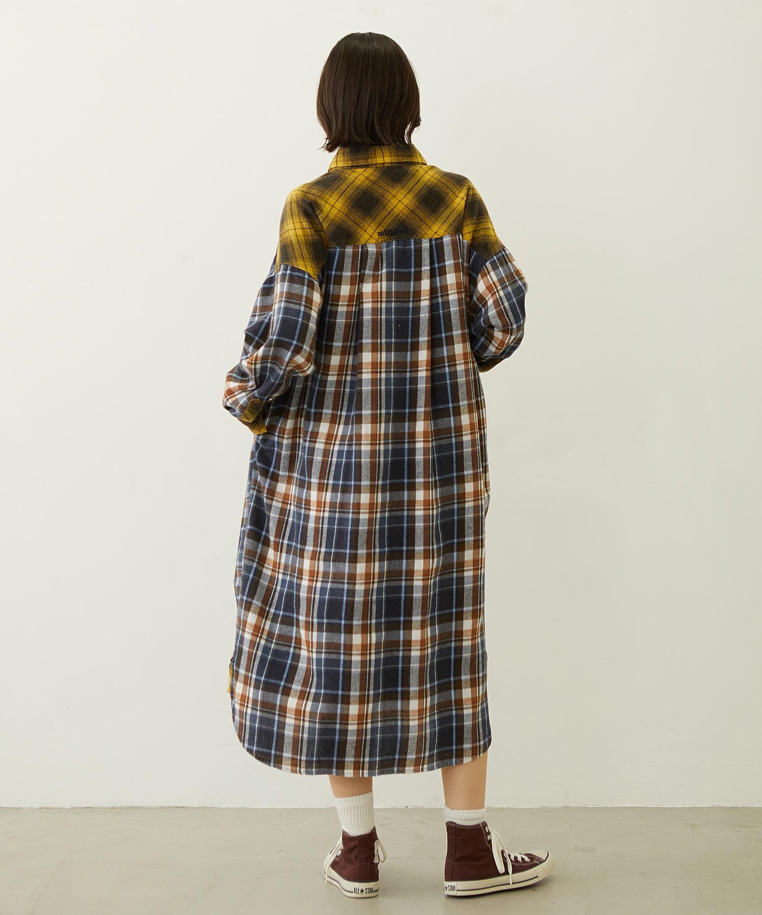 WASHED PANEL SHIRT DRESS