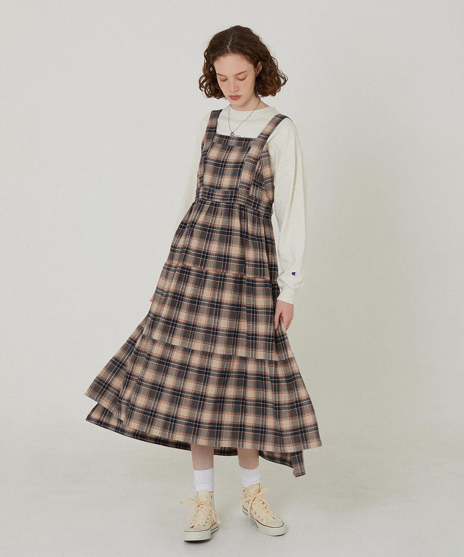 APRON TIERED DRESS