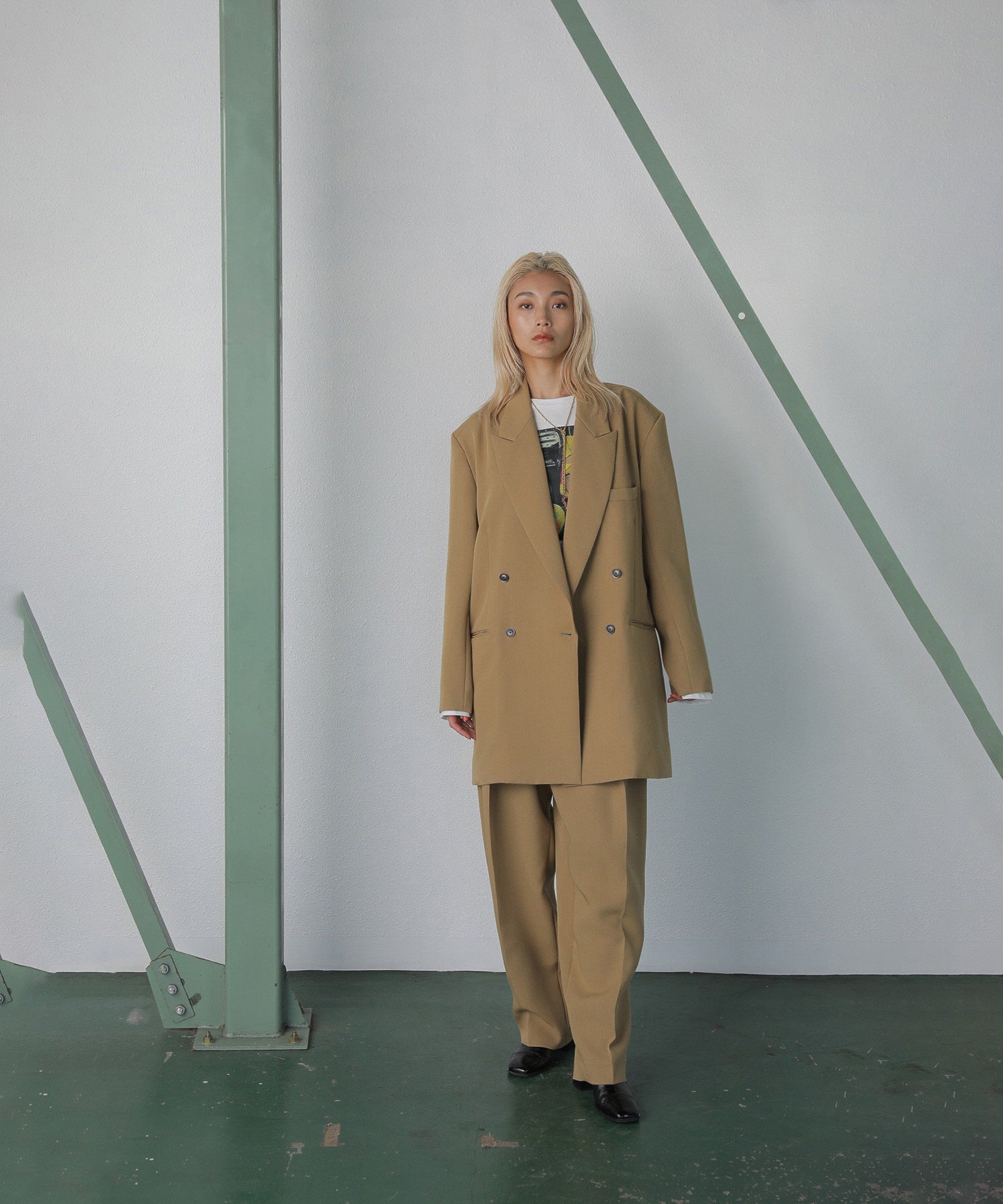 mici/ダブルブレストビッグジャケット