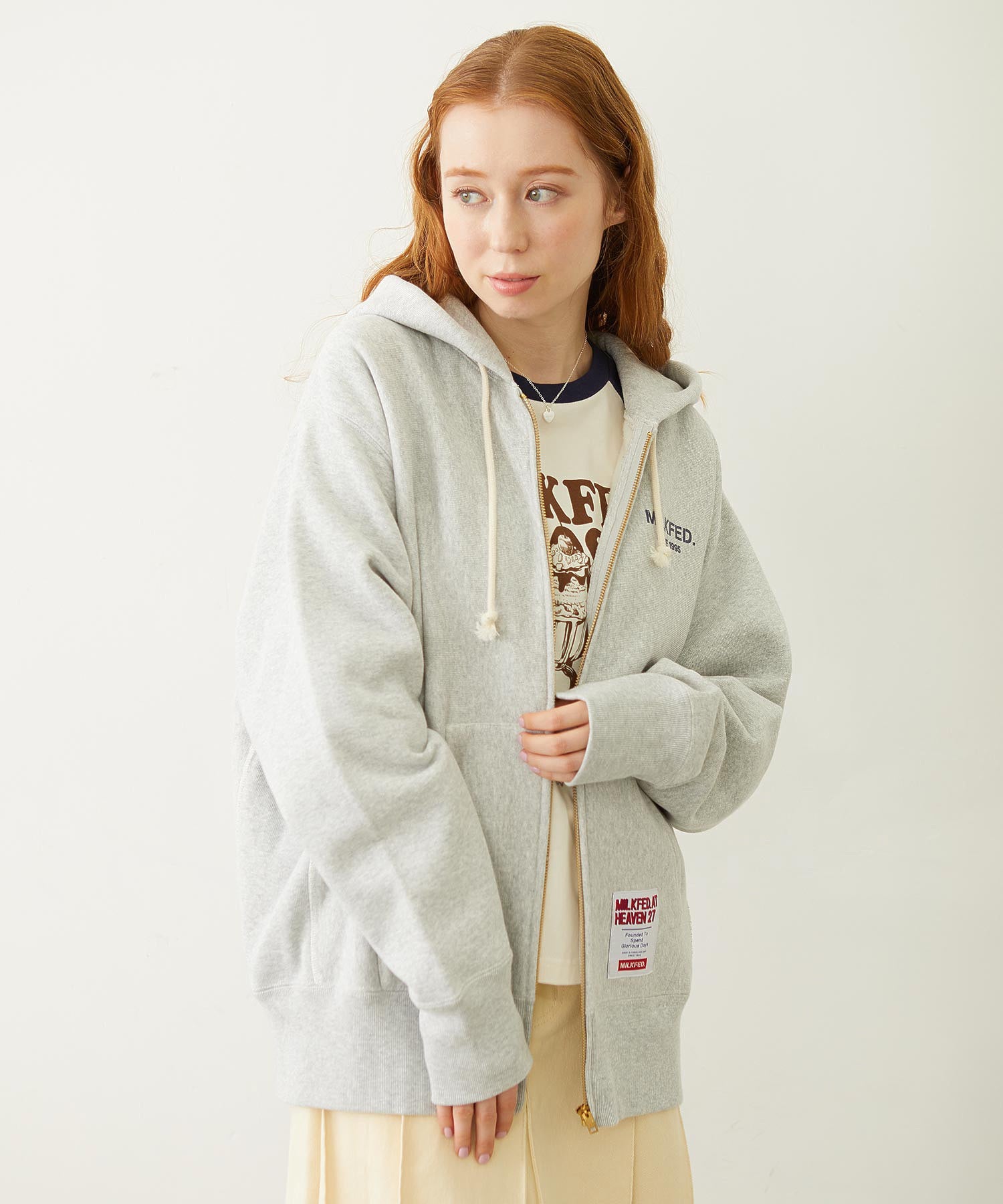 MILKFED. × CHAMPION SWEAT ZIP HOODIE