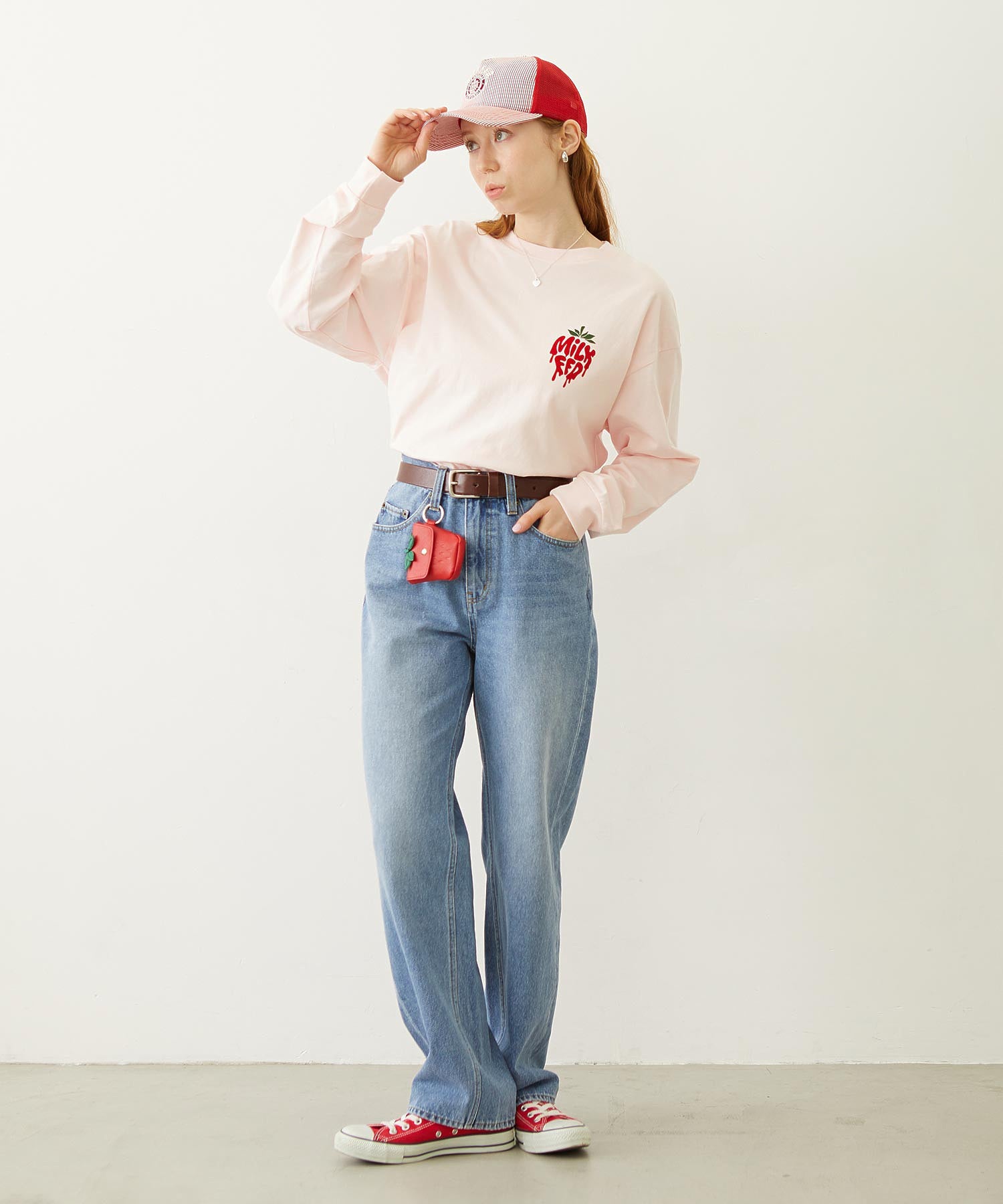 MELTY STRAWBERRY WIDE L/S TEE