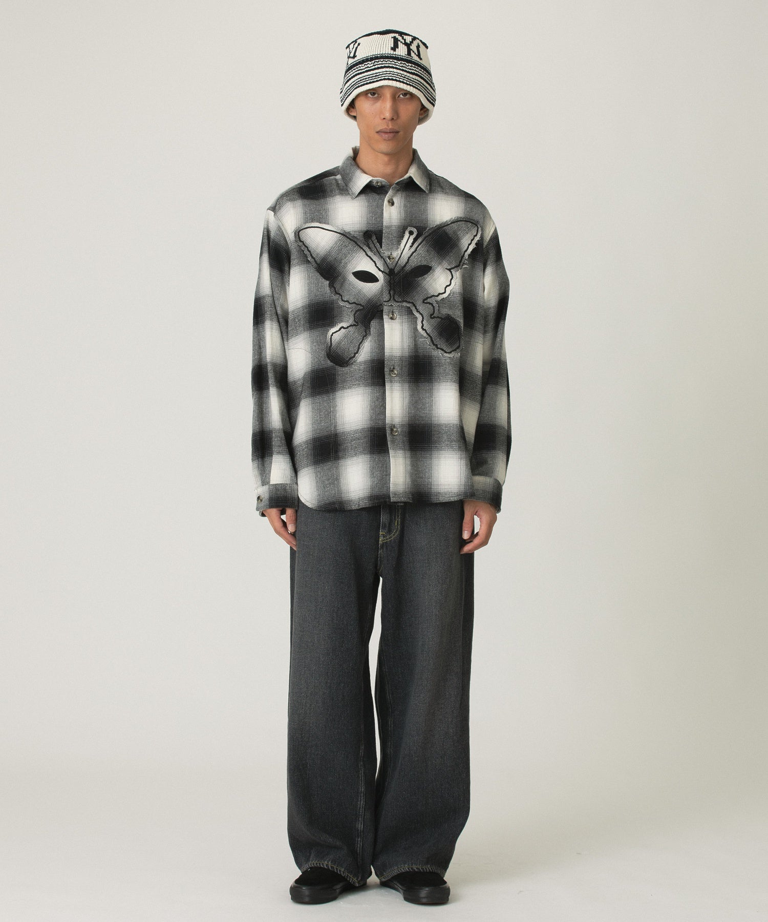PERKS AND MINI/パークスアンドミニ/ALIEN KISS CHECK OVER SHIRT 3852
