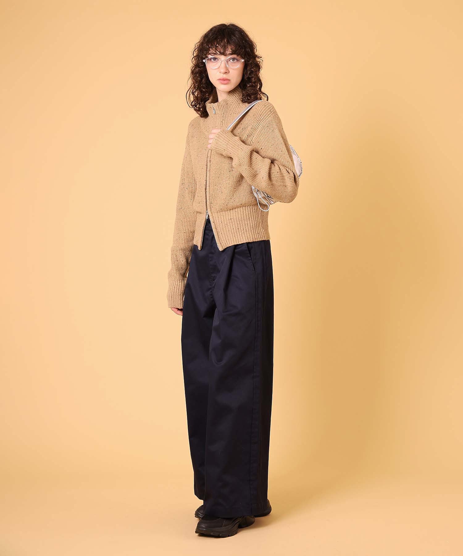 ネップジップアップセーター