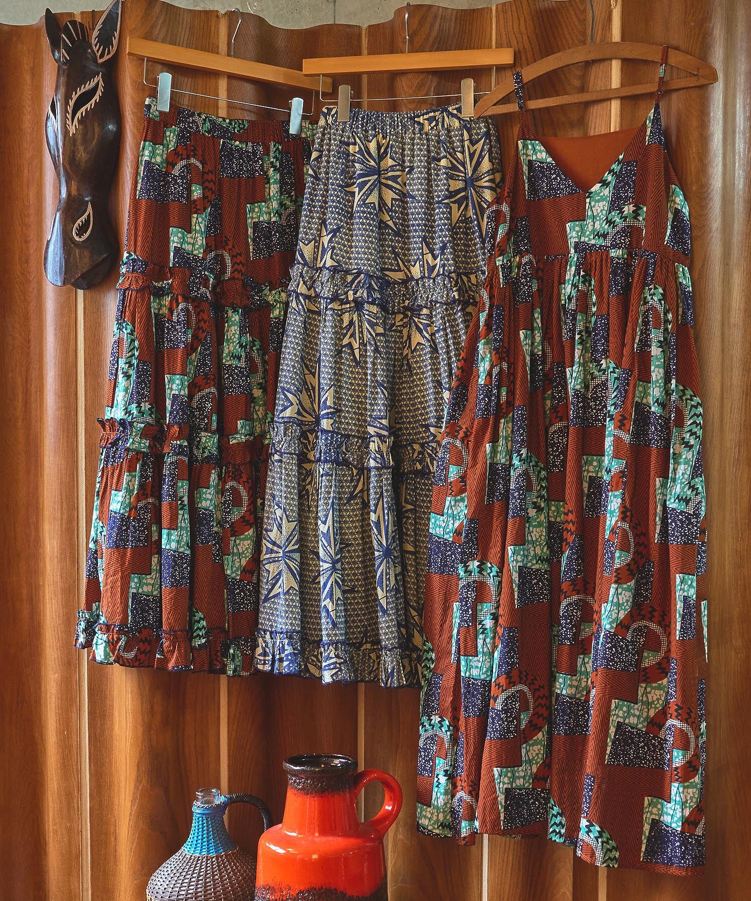 mag.by c/PRINT TIERED SKIRT