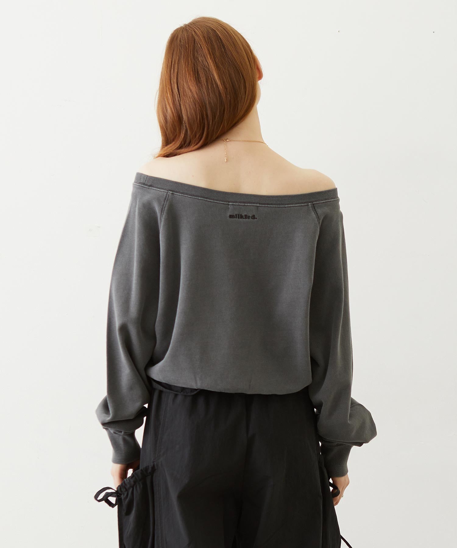 WASHED OFF SHOULDER TOP