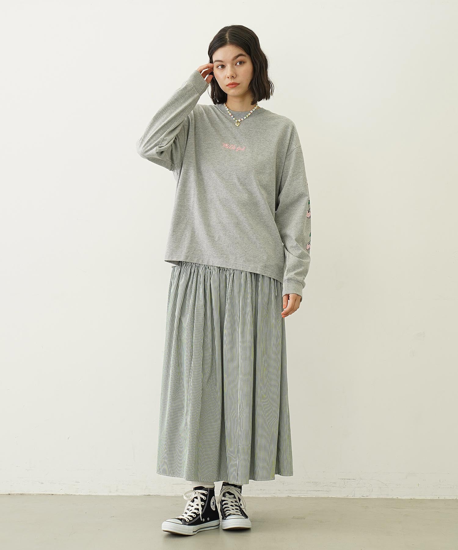 SIDE CHERRIES WIDE L/S TEE