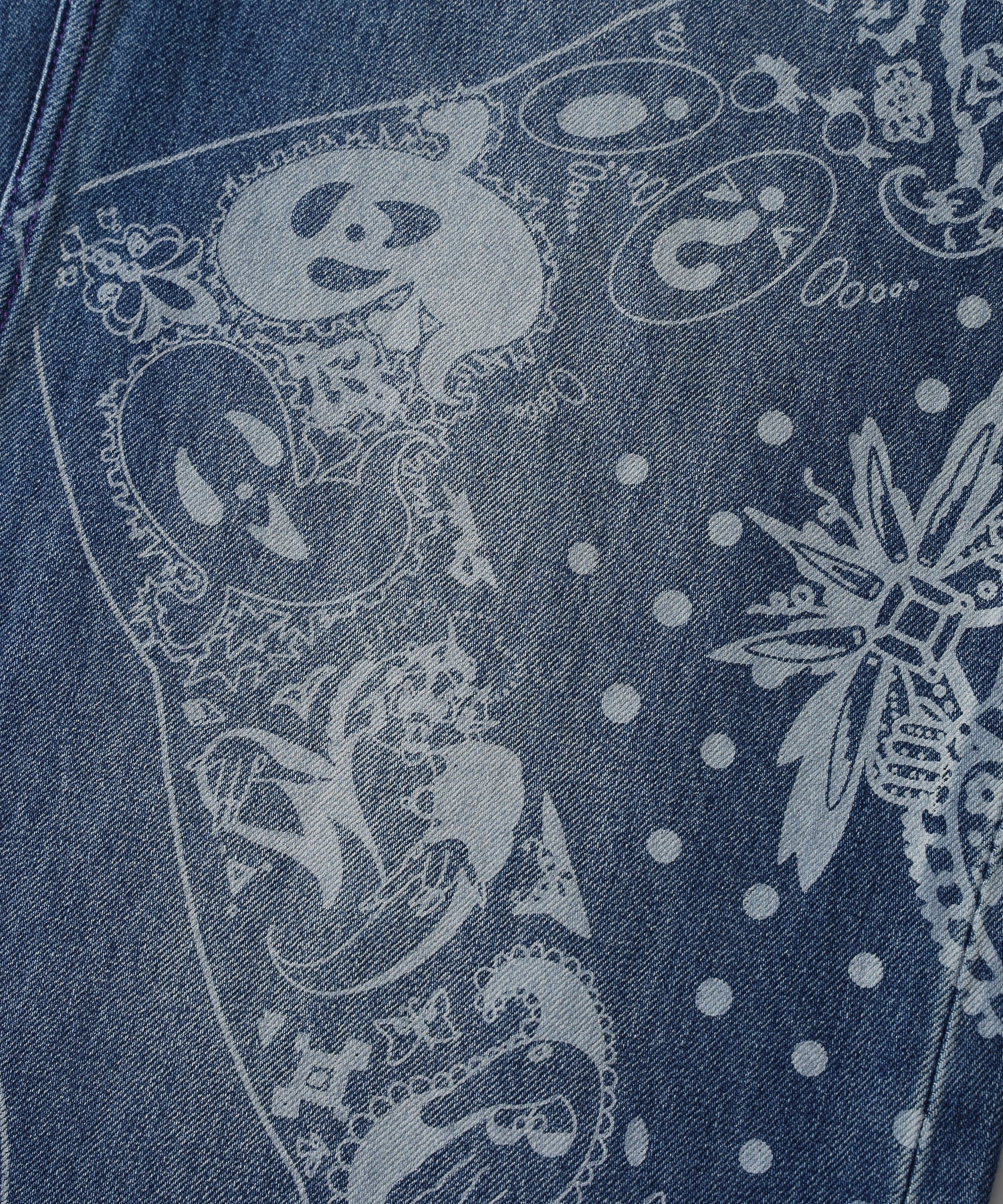 PERKS AND MINI/パークスアンドミニ/COCO BANDANA OVER PRINT JEANS 80104