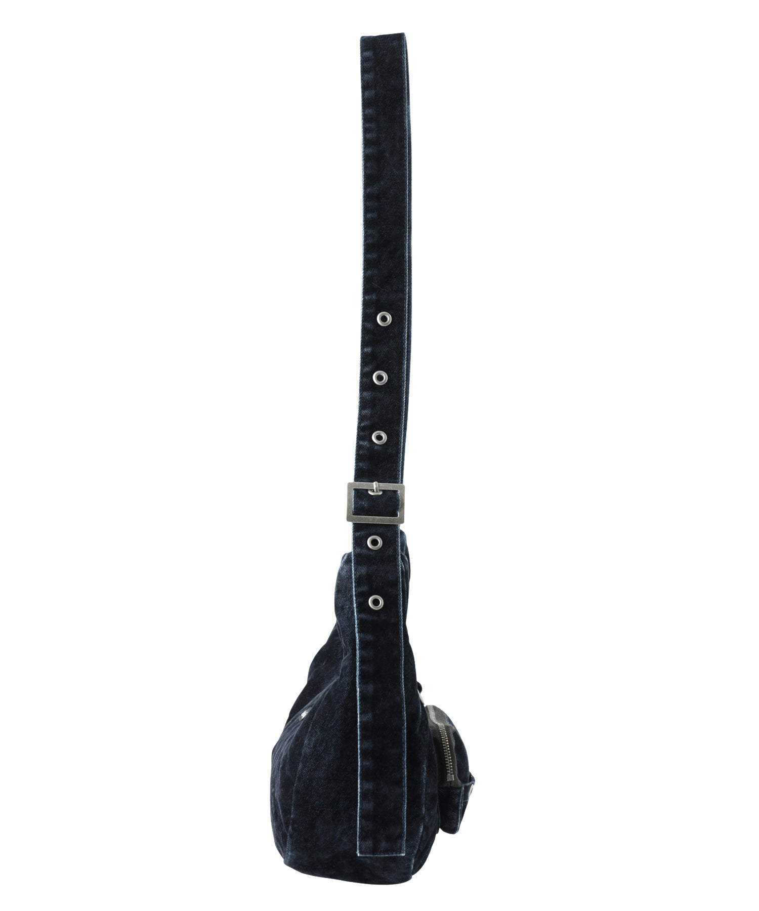 FLOCKED DENIM BAG