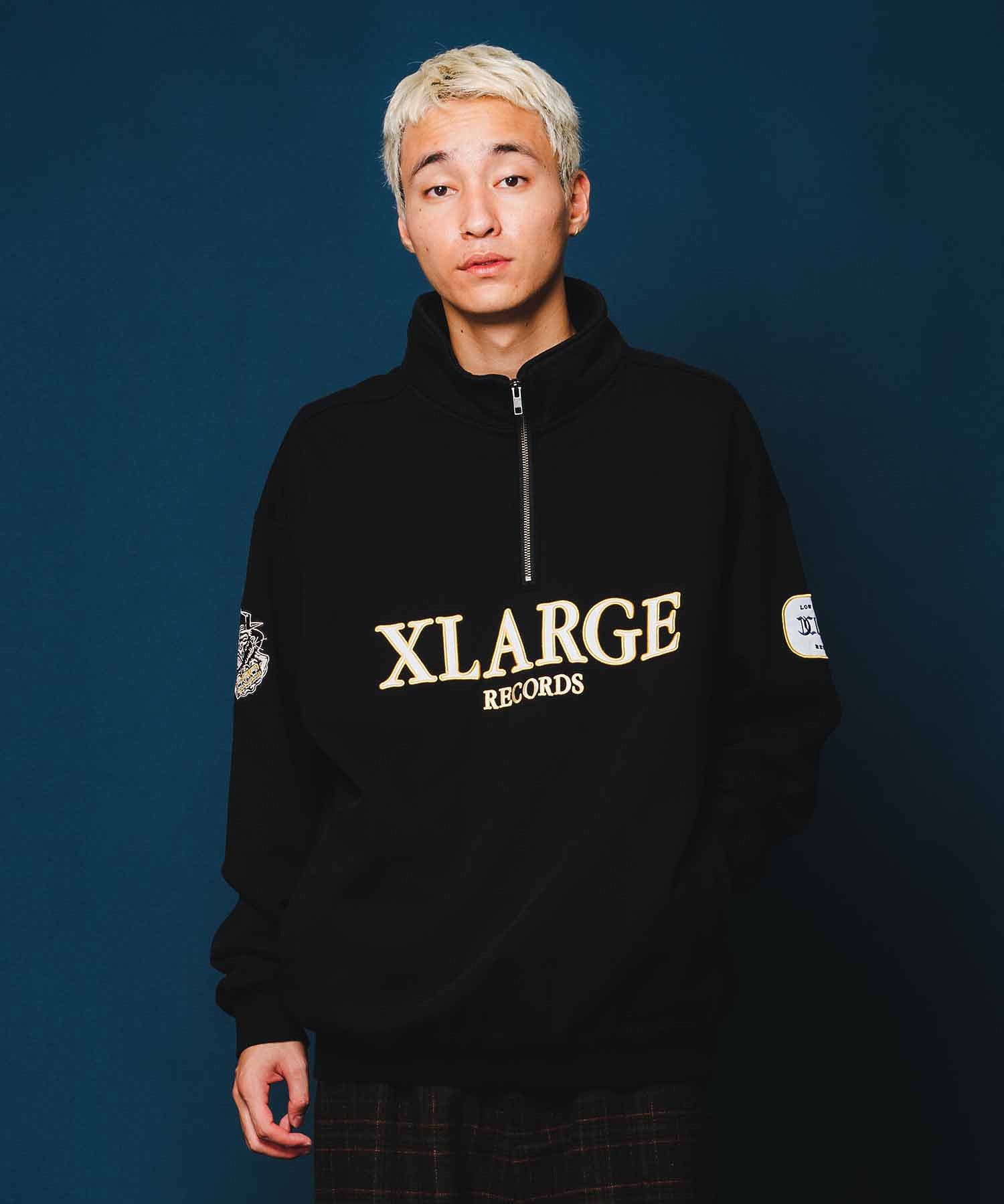 XL RECORDS HALF ZIP PULLOVER SWEAT