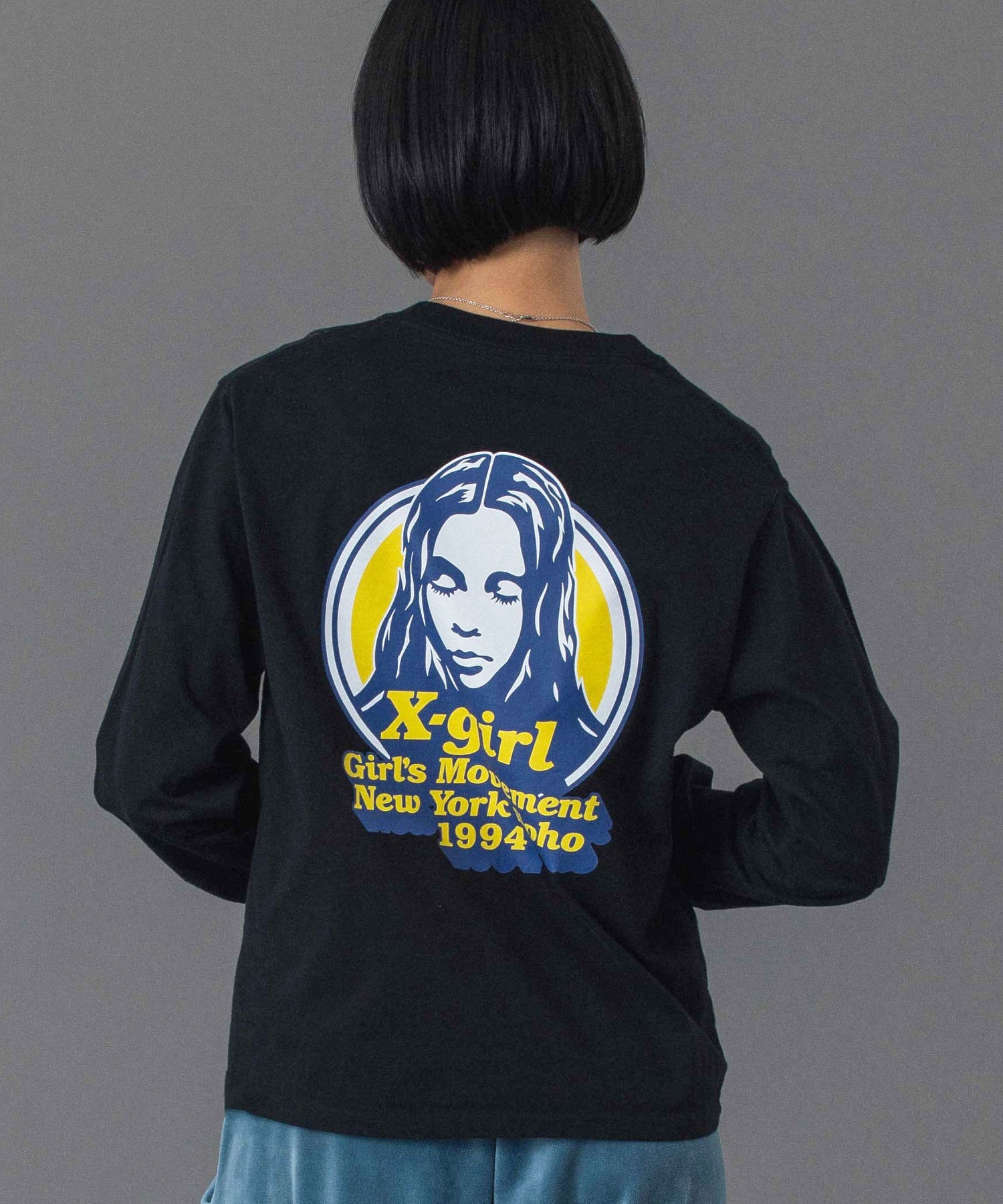 MESSAGE AND FACE CIRCLE LOGO L/S TEE