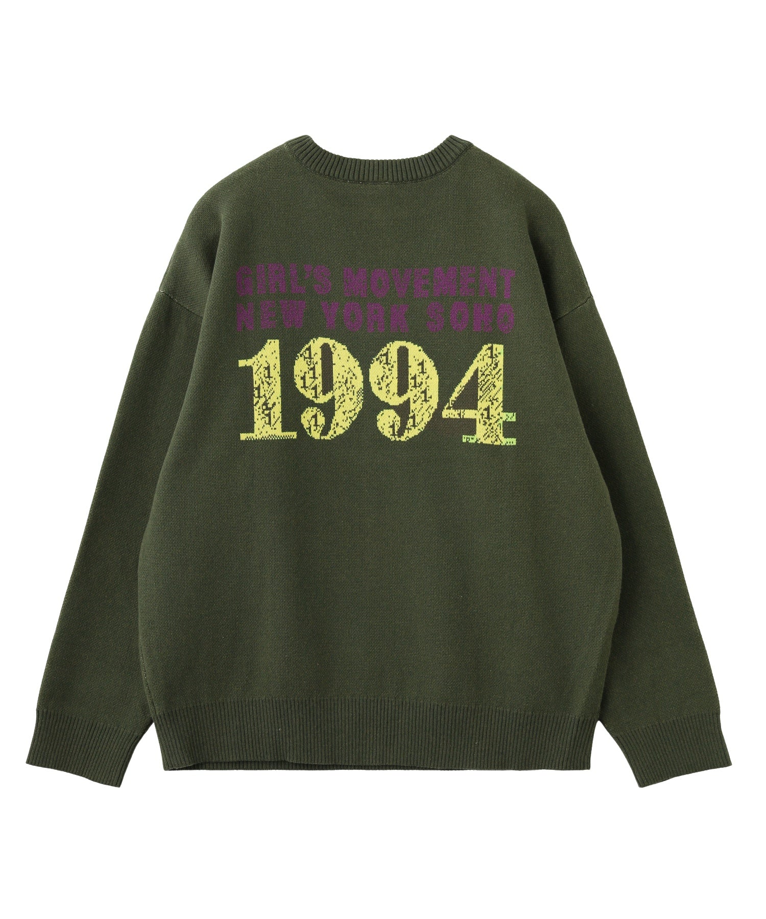 SCRATCHED LOGO JACQUARD KNIT TOP