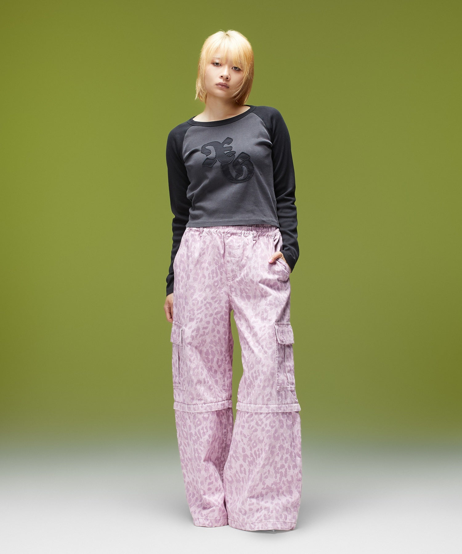 PIGMENT DYED PATCH RAGLAN L/S BABY TEE