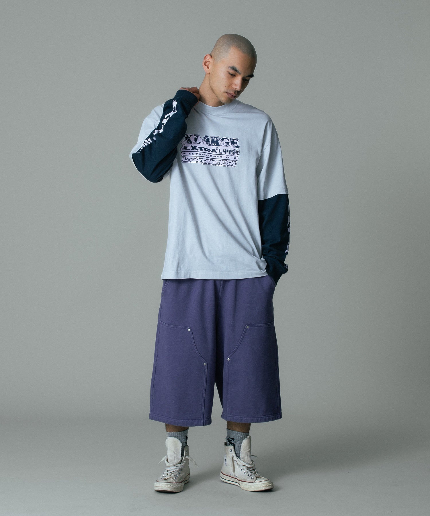 EXTRALARGE LAYERED L/S TEE