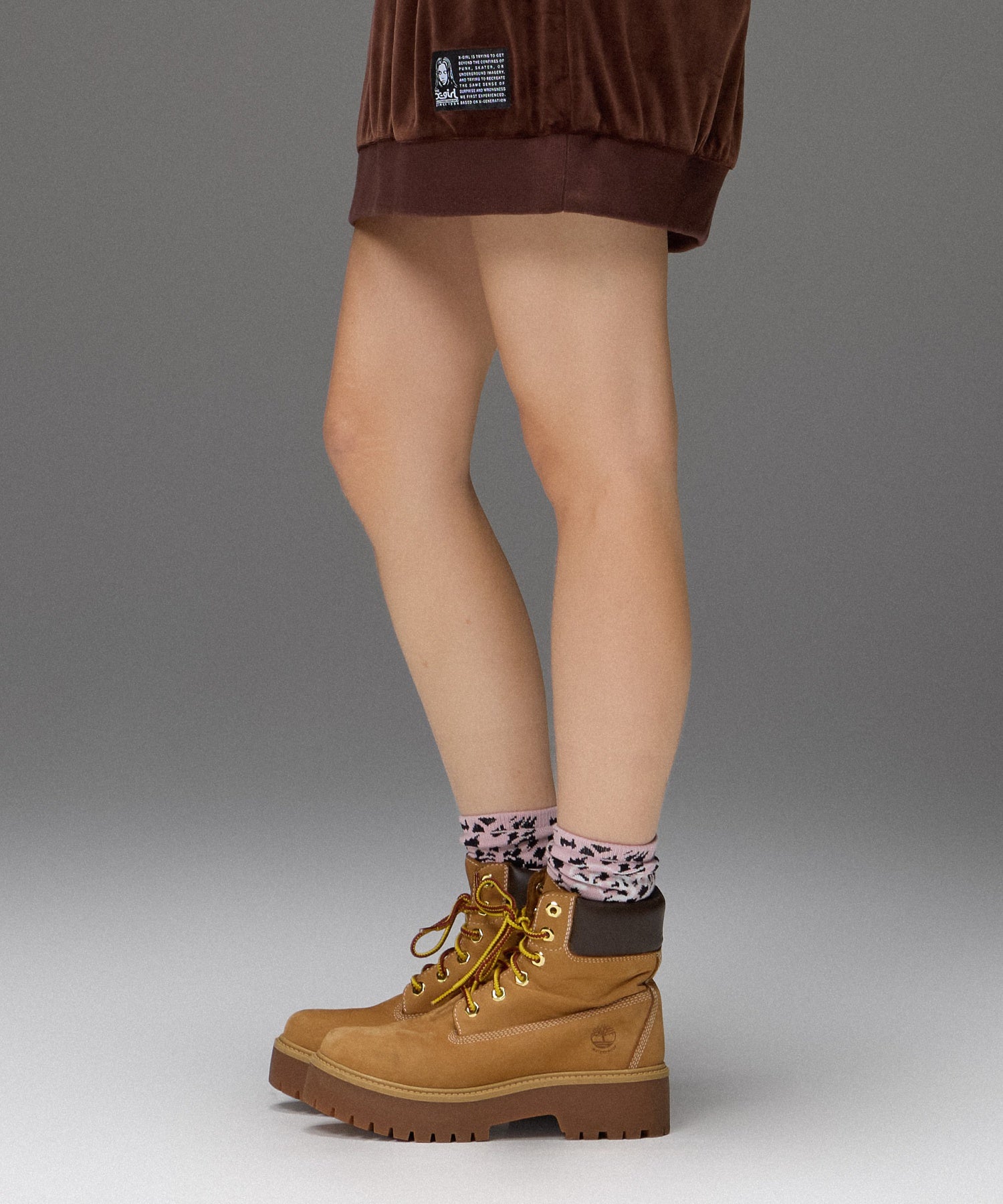 HEART LOGO LEOPARD SOCKS