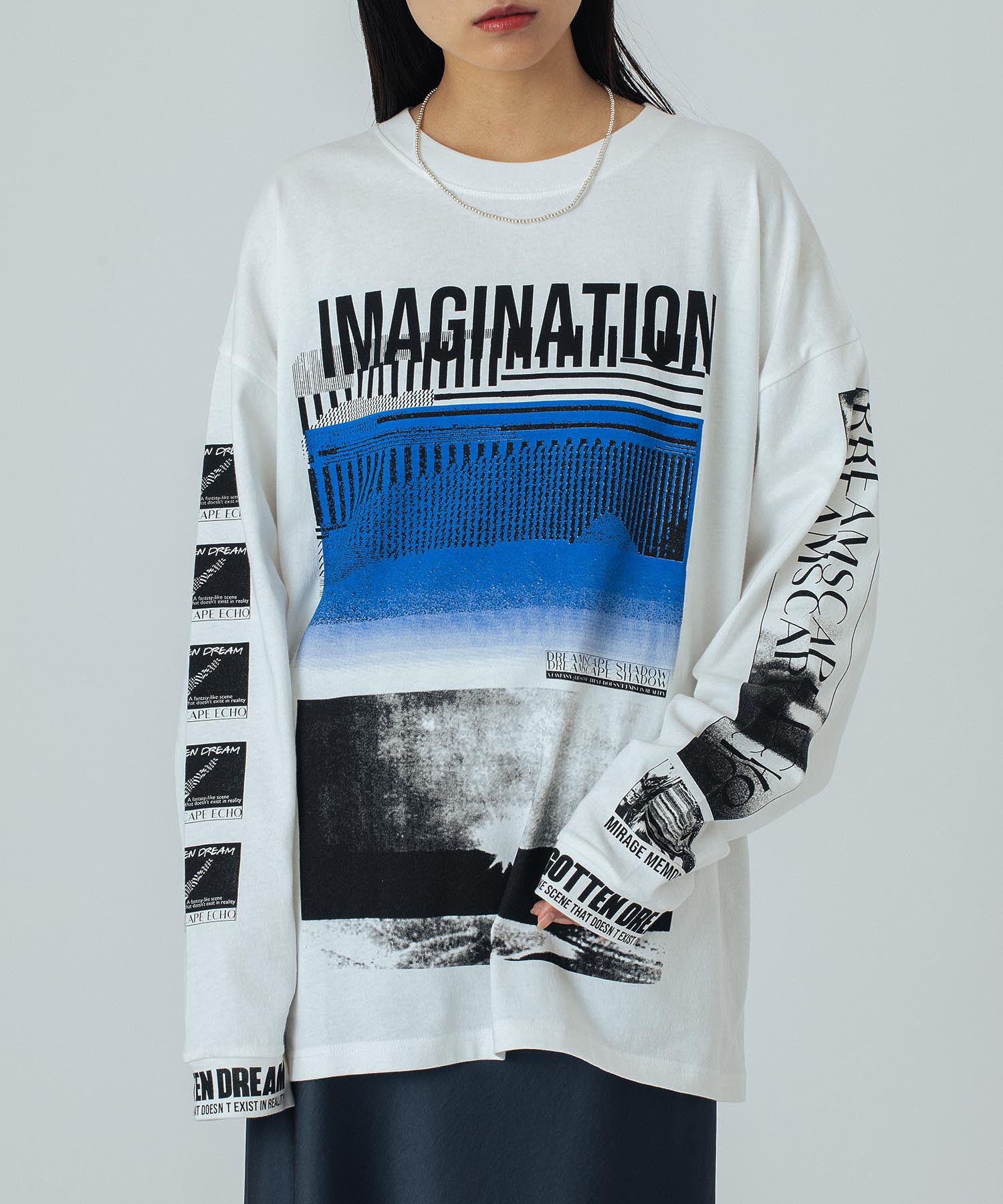 OKIRAKU×ROSEBUD/GRAPHIC LONG SLEEVE TEE