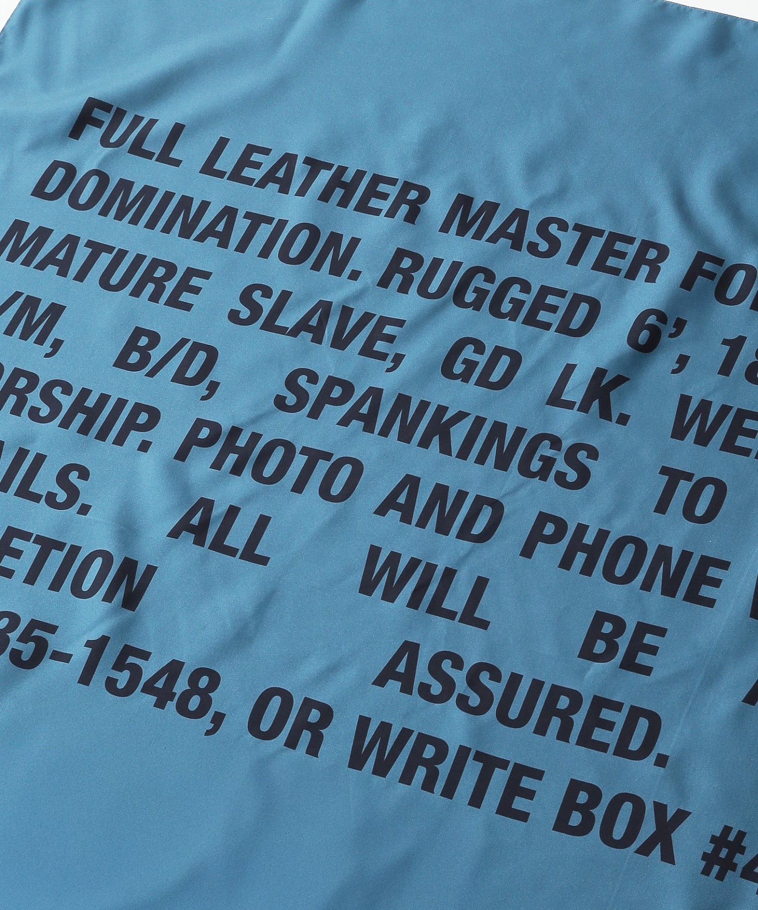 MARTINE ROSE/マーティン ローズ/CLASSIFIED SCARF 1230WF08