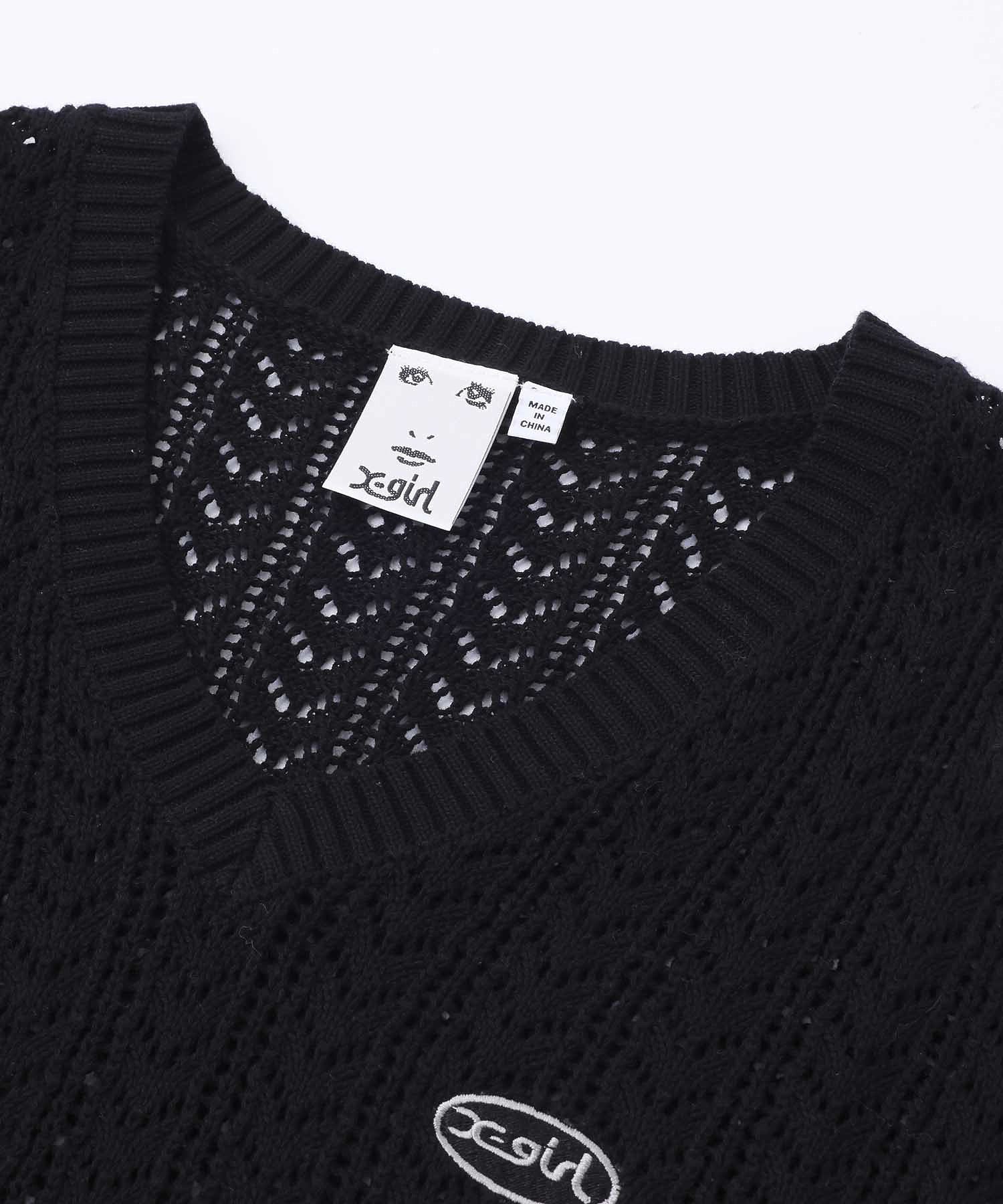 CROCHET VEST X-girl