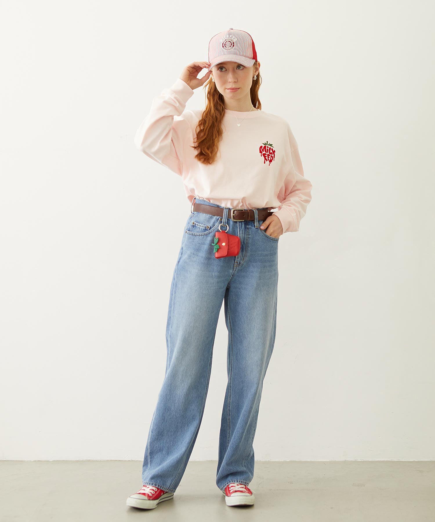 MILKFED. EMBROIDERED DENIM PANTS