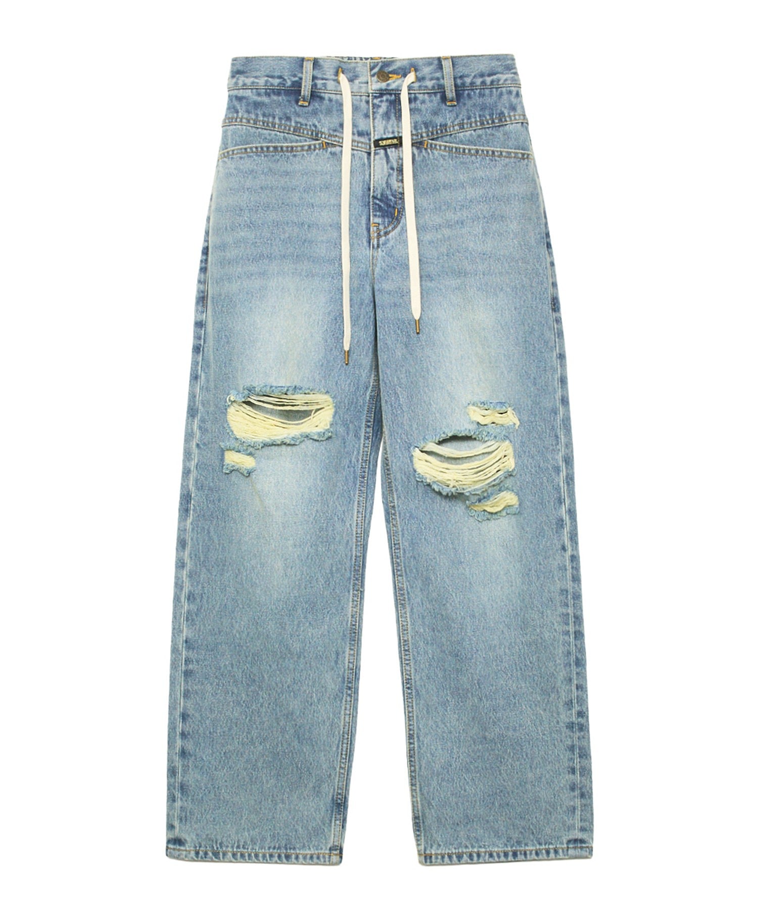 DRAWSTRING DENIM PANTS