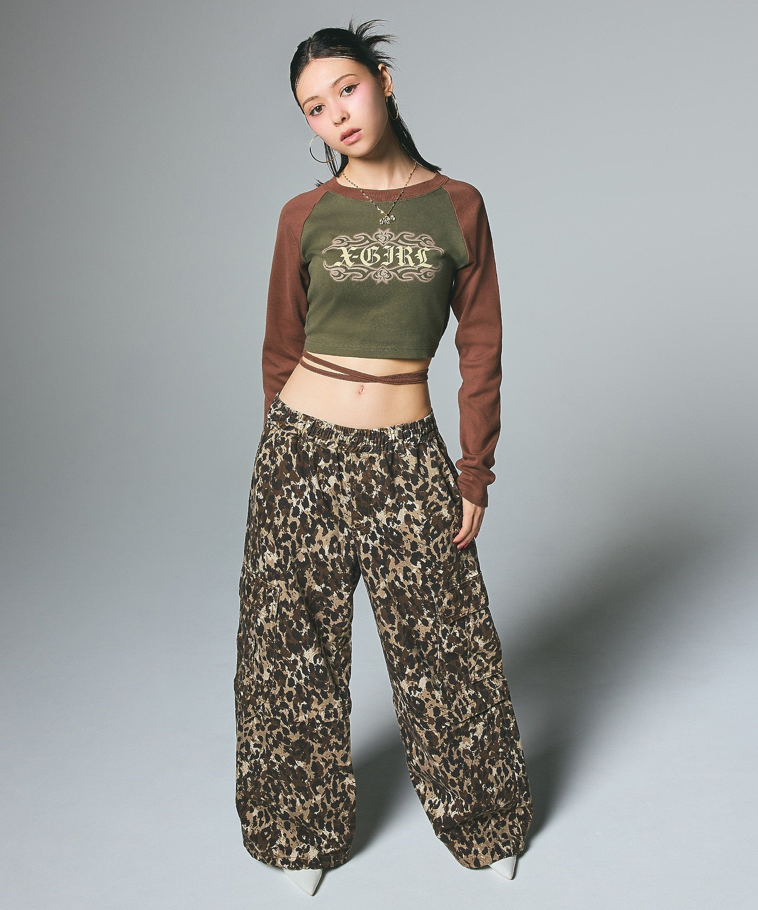 WASHED 2WAY WIDE LEG CARGO PANTS