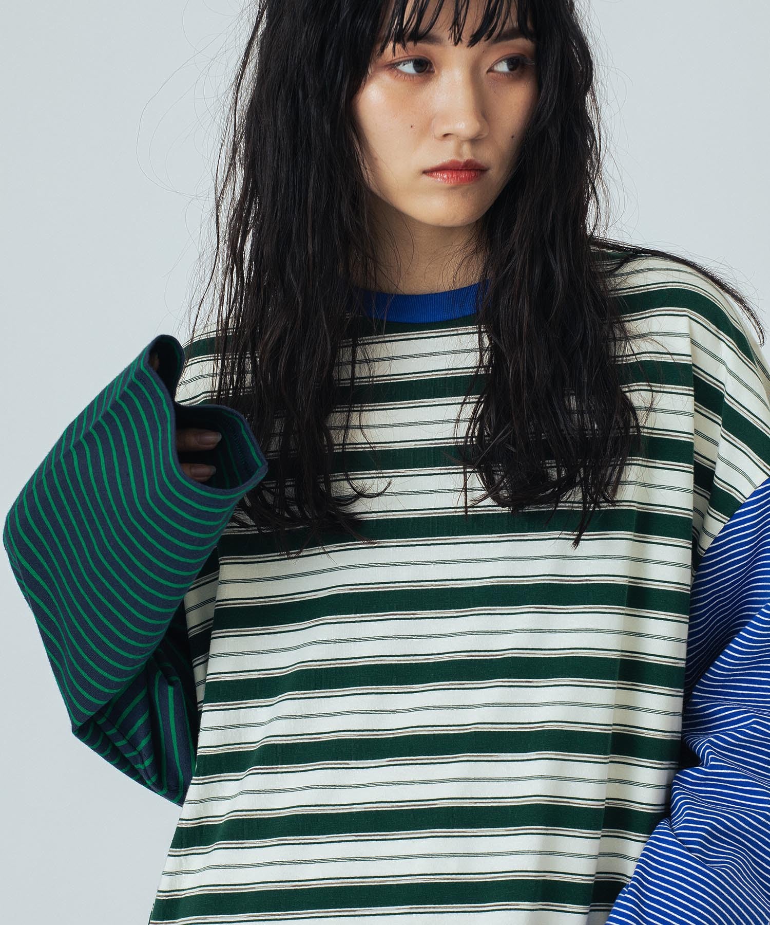 CREOLME/MULTI STRIPE L/S TEE
