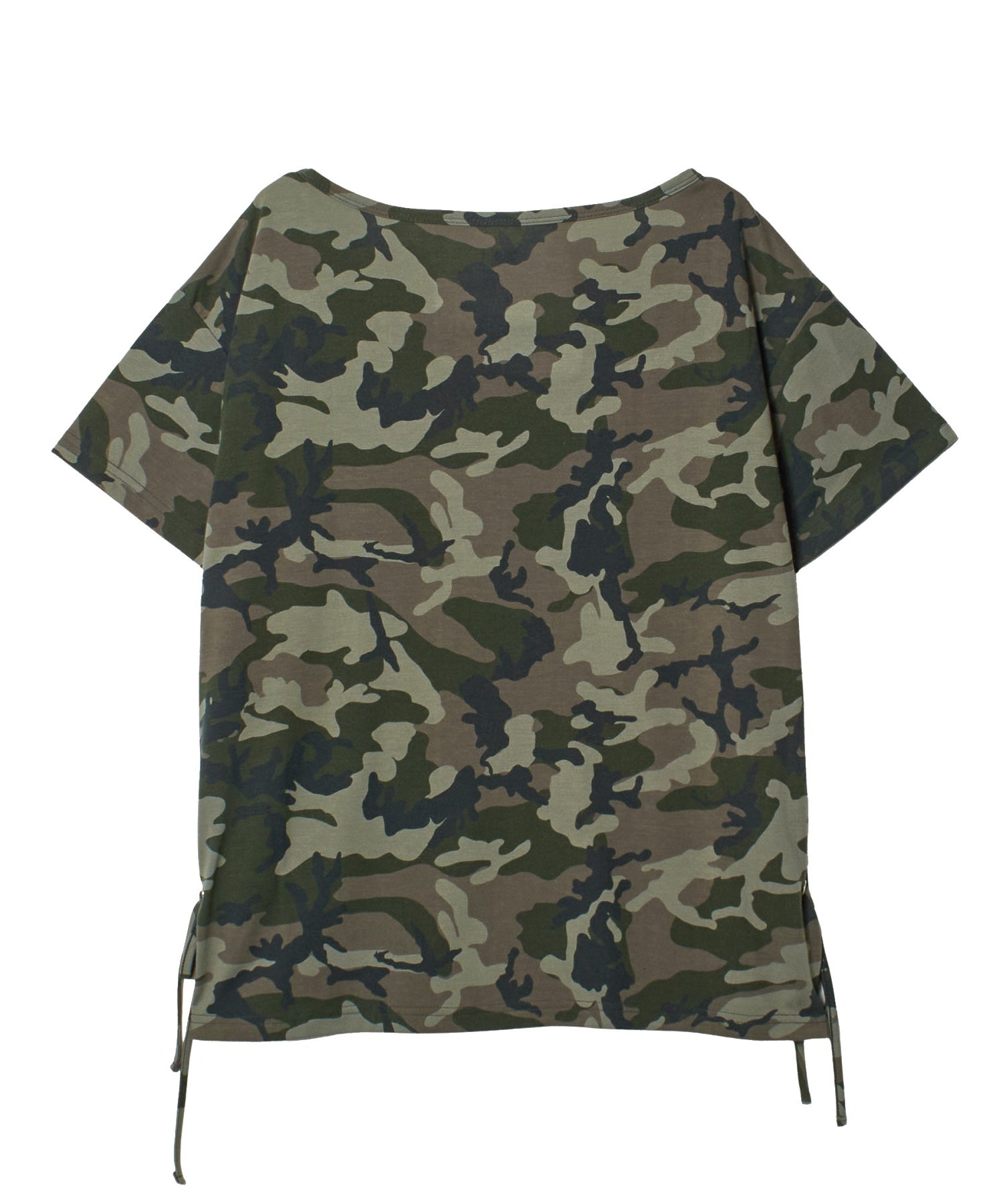 RIBBONED HEM FADED LOGO S/S TEE