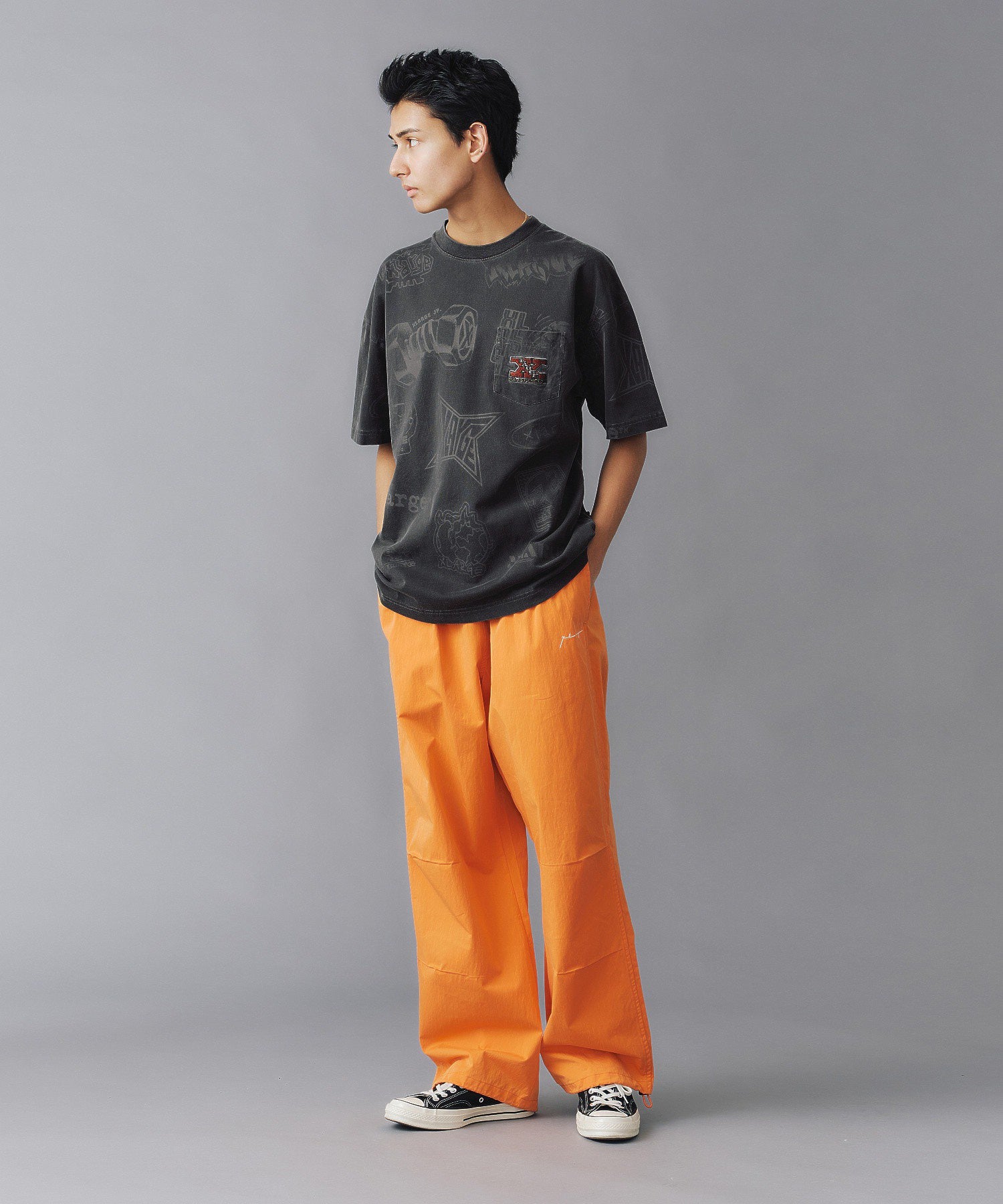 ALLOVER PRINTED S/S POCKET TEE