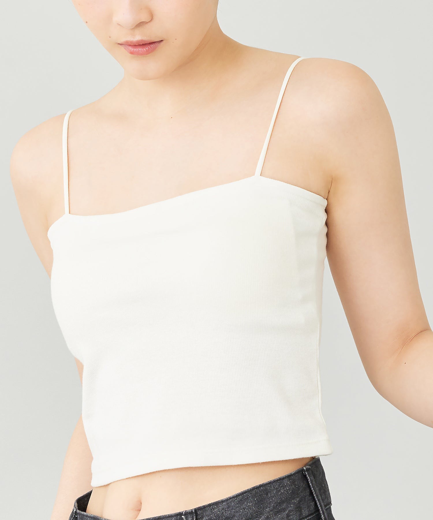 BRA TOP CORD STRAP CROPPED CAMISOLE BABU-BU